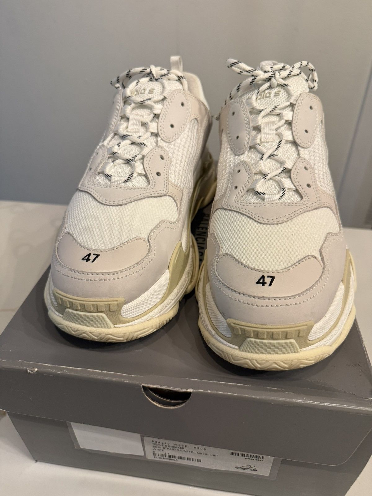Balenciaga White Balenciaga Triple S Sneaker Size US 14 / EU 47 - 1 Thumbnail