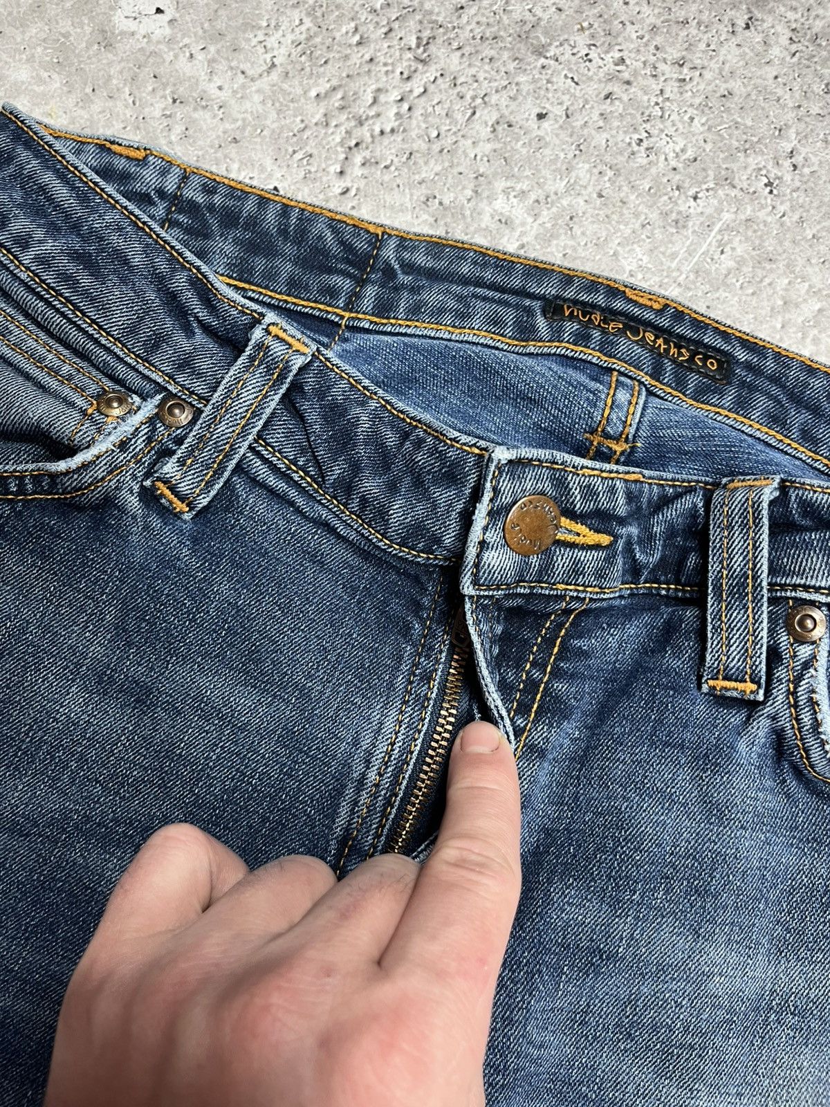Nudie Jeans Nudie Jeans Skinny Fit Organic Denim Jeans W33 L30 Blue Size US 33 - 10 Thumbnail