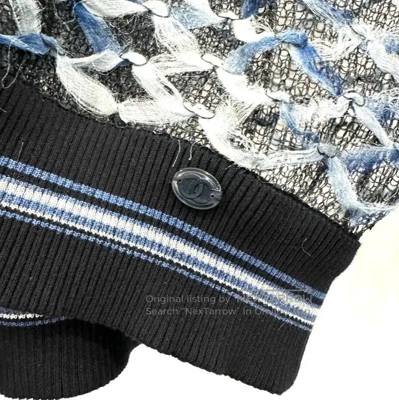 Chanel Chanel Women's Blue Polyester Jacket . Size S / US 4 / IT 40 - 4 Thumbnail