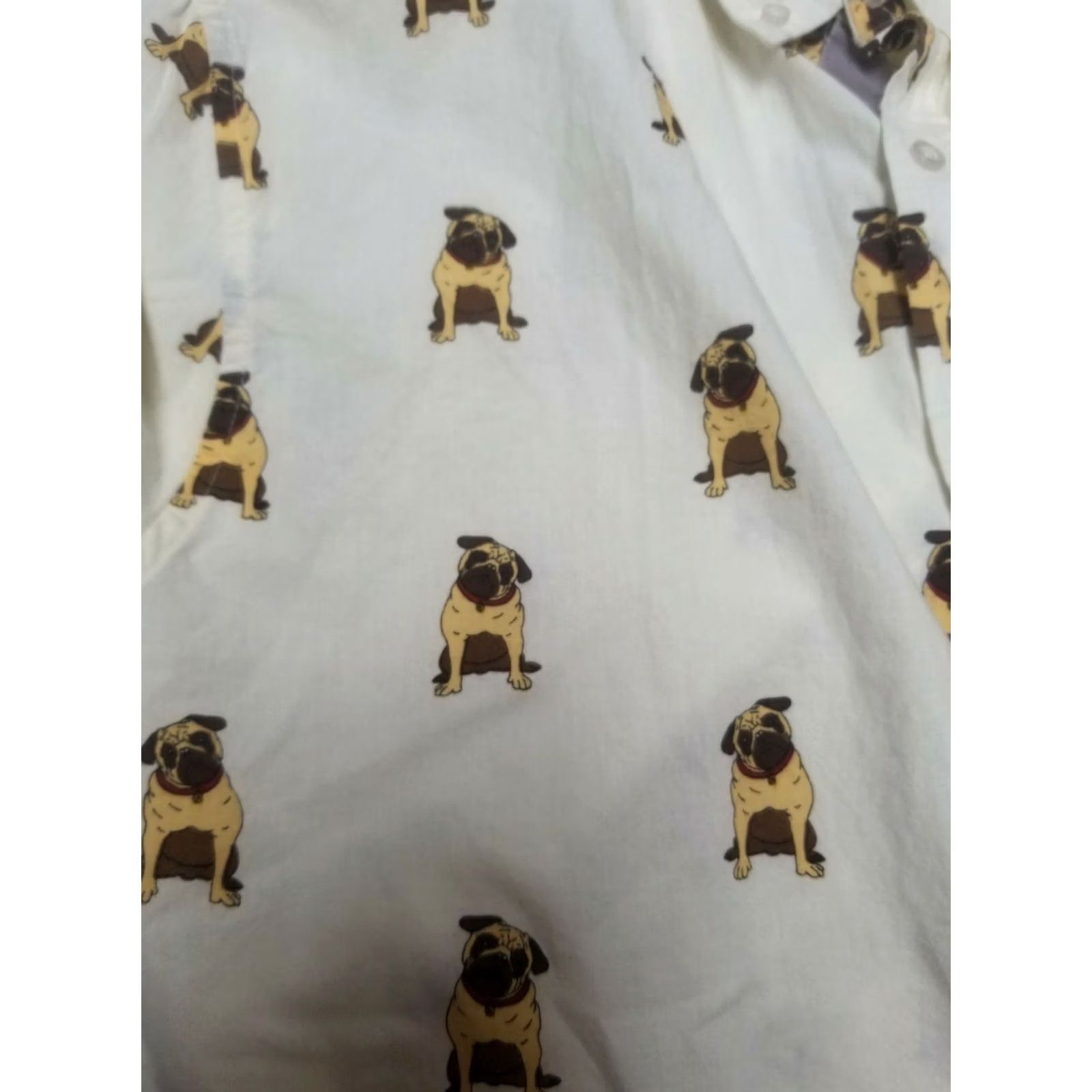 Vintage Creative Destruction Mens Button Down Dog Print Short Sleeve Shirt Medium NWT Size US M / EU 48-50 / 2 - 8 Thumbnail