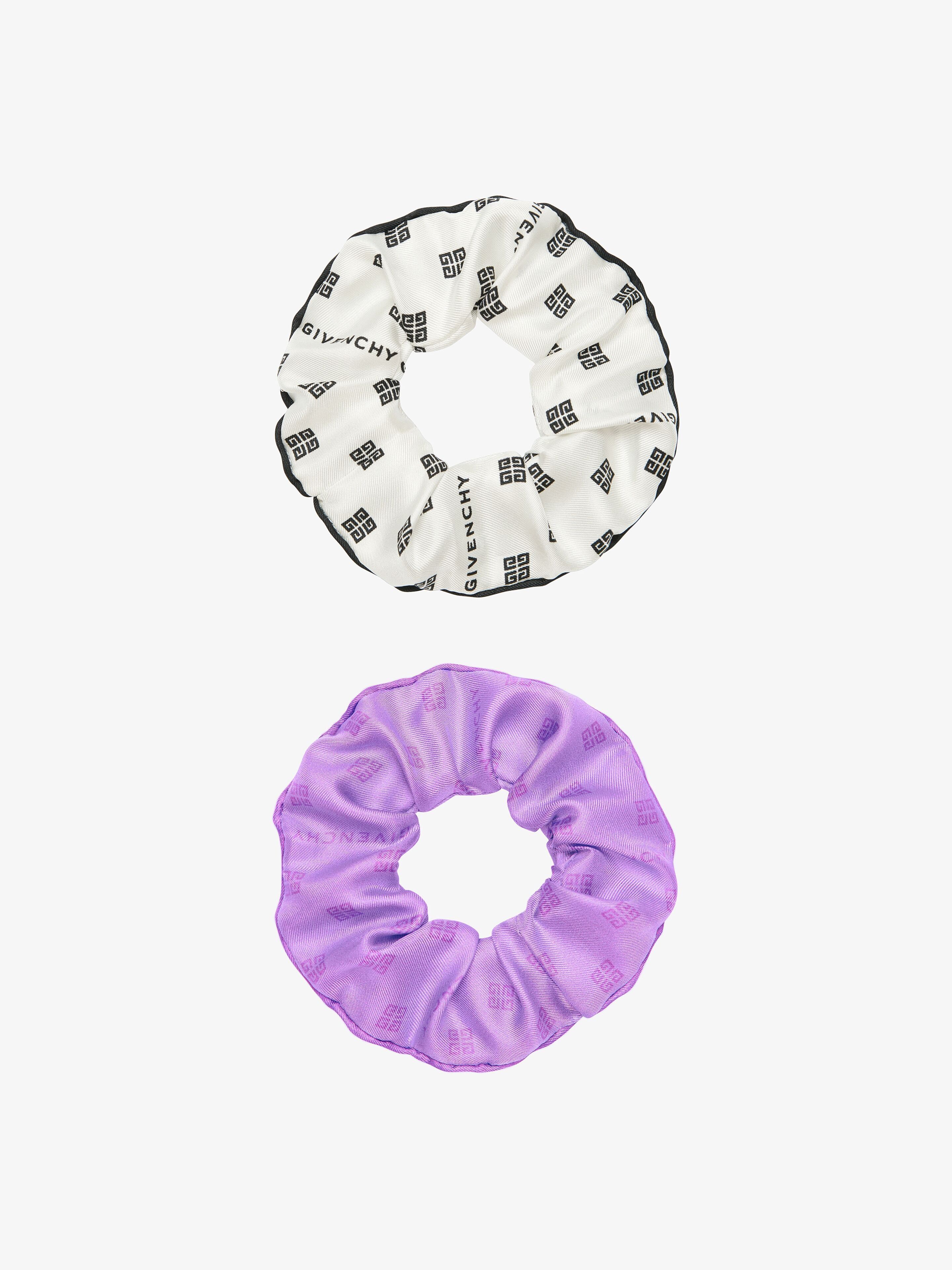 Givenchy o1srvl11e1124 Size:OS / Plumetis Scrunchy in White/Purple Size ONE SIZE - 1 Thumbnail