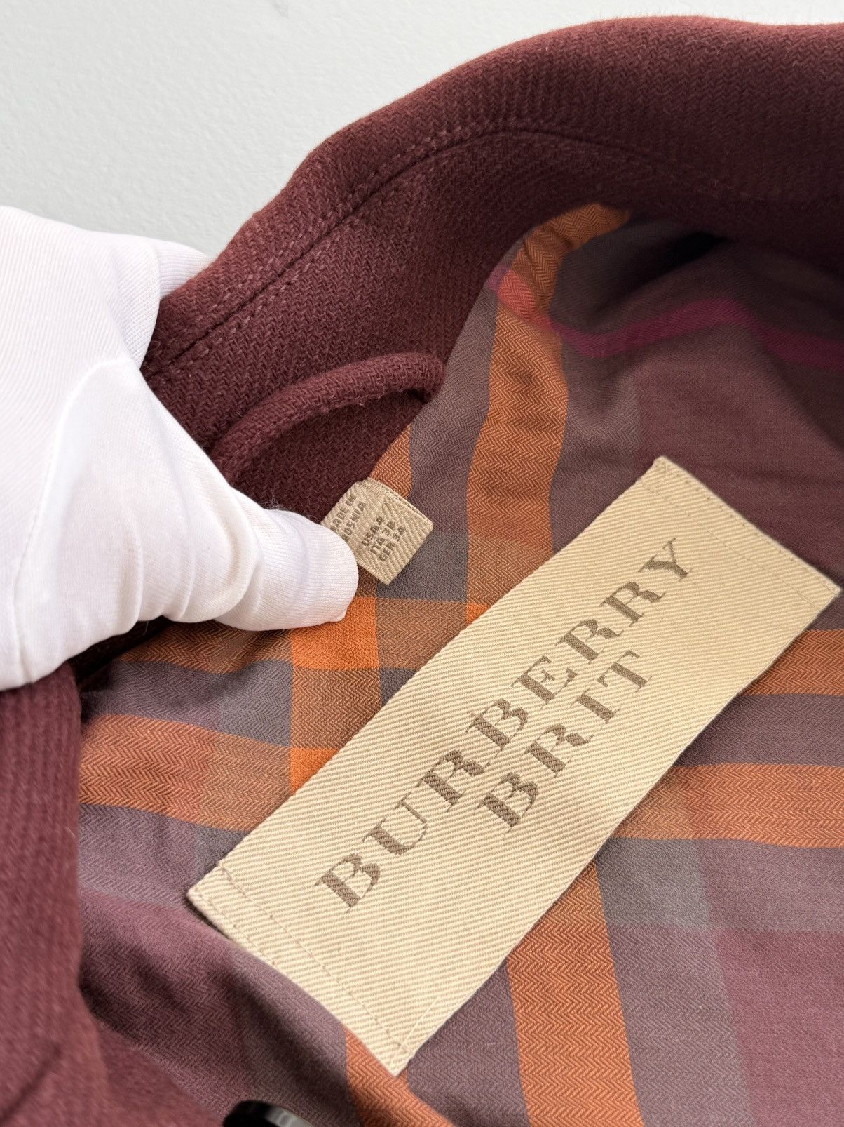 Burberry Burberry Brit Burgundy Wool Peacoat Double Breasted Coat Size S / US 4 / IT 40 - 9 Thumbnail
