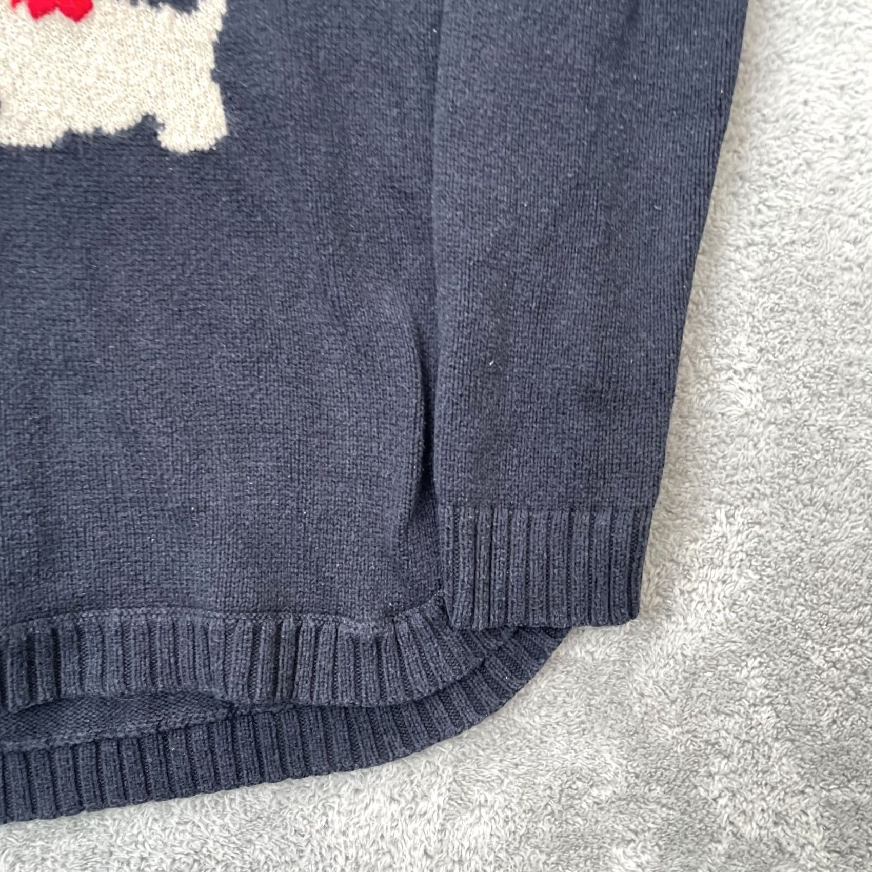 J. Jill J. Jill Scottish Terrier Sweater Womens Small Blue Crew Neck V-Neck Knit Pullover Size S / US 4 / IT 40 - 6 Thumbnail