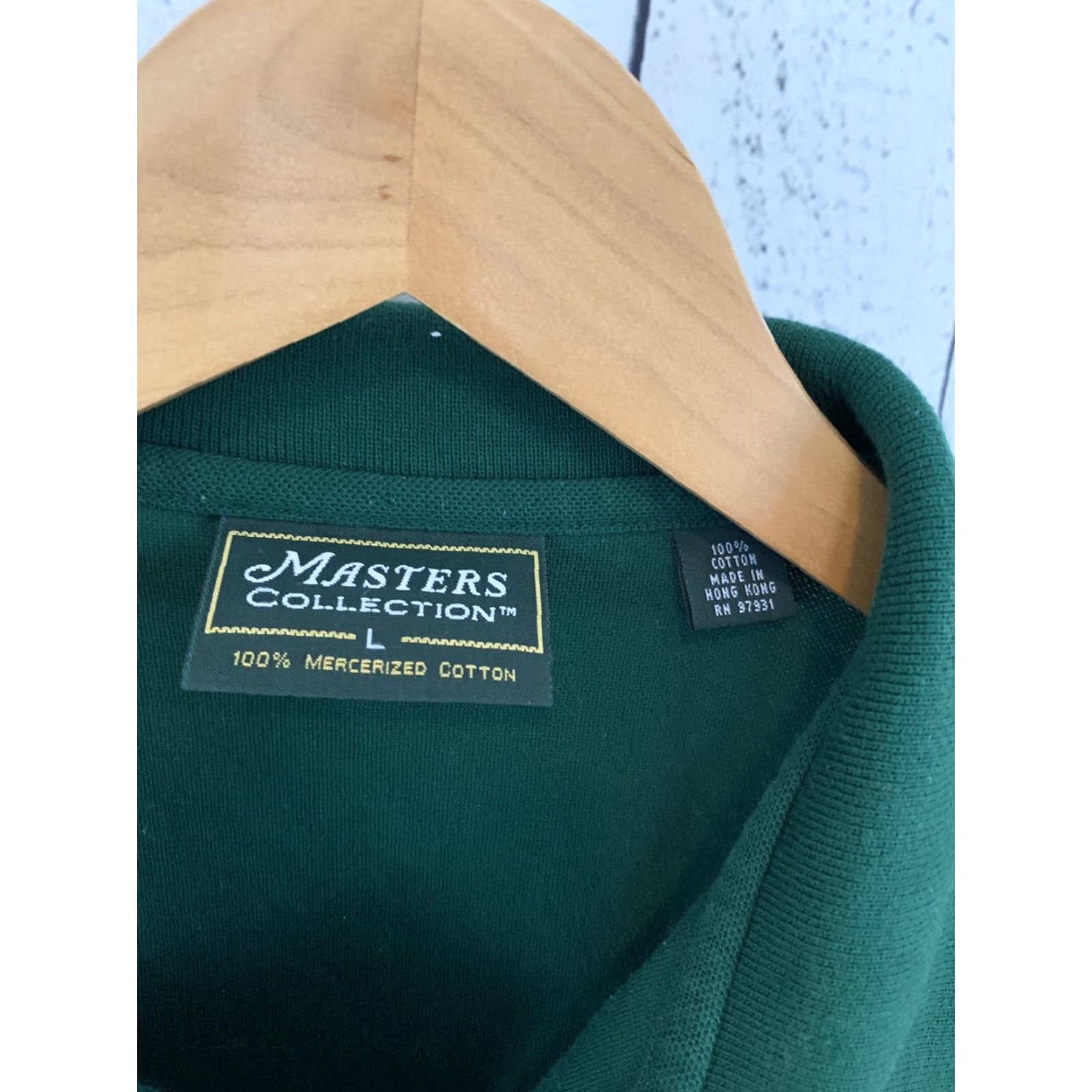 Vintage Masters Polo Shirt Golf 100% Cotton Short Sleeve Men Large Green Polo Rugby Button-Up Embroidered Shirt Size US L / EU 52-54 / 3 - 2 Thumbnail