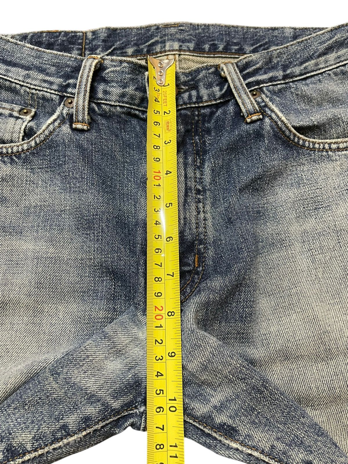 Edwin Vintage Edwin 401 Blue Wash Faded Style Wide Leg Jeans Size US 32 / EU 48 - 15 Thumbnail