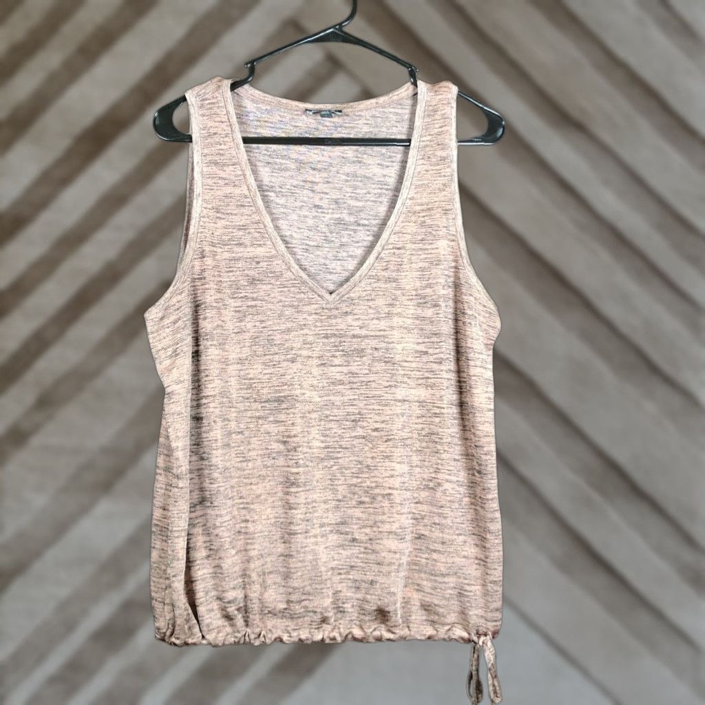 Express Express Womens Shirt Pink Black Sleeveless V Neck Stretch Large Woman Tank, Casual, Party, Wedding, Travel, French? Size L / US 10 / IT 46 - 1 Thumbnail