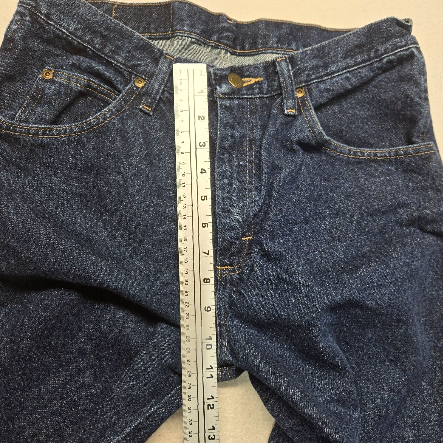 Wrangler VINTAGE Wrangler Jeans Regular Fit Straight Blue Denim Workwear Men 33X32 Size US 33 - 5 Thumbnail