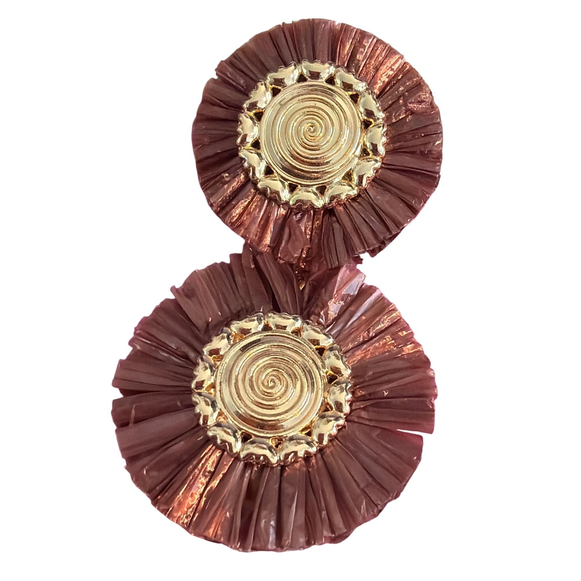 Other Sugarfix Baublebar Gold Tone Copper Raffia Statement Earring Size ONE SIZE - 2 Thumbnail