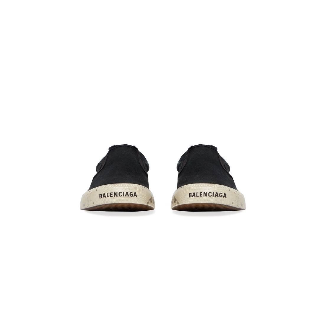 Balenciaga o1bcso1str0325 Paris Slip On Graffiti Sneakers in Black Size US 14 / EU 47 - 3 Thumbnail