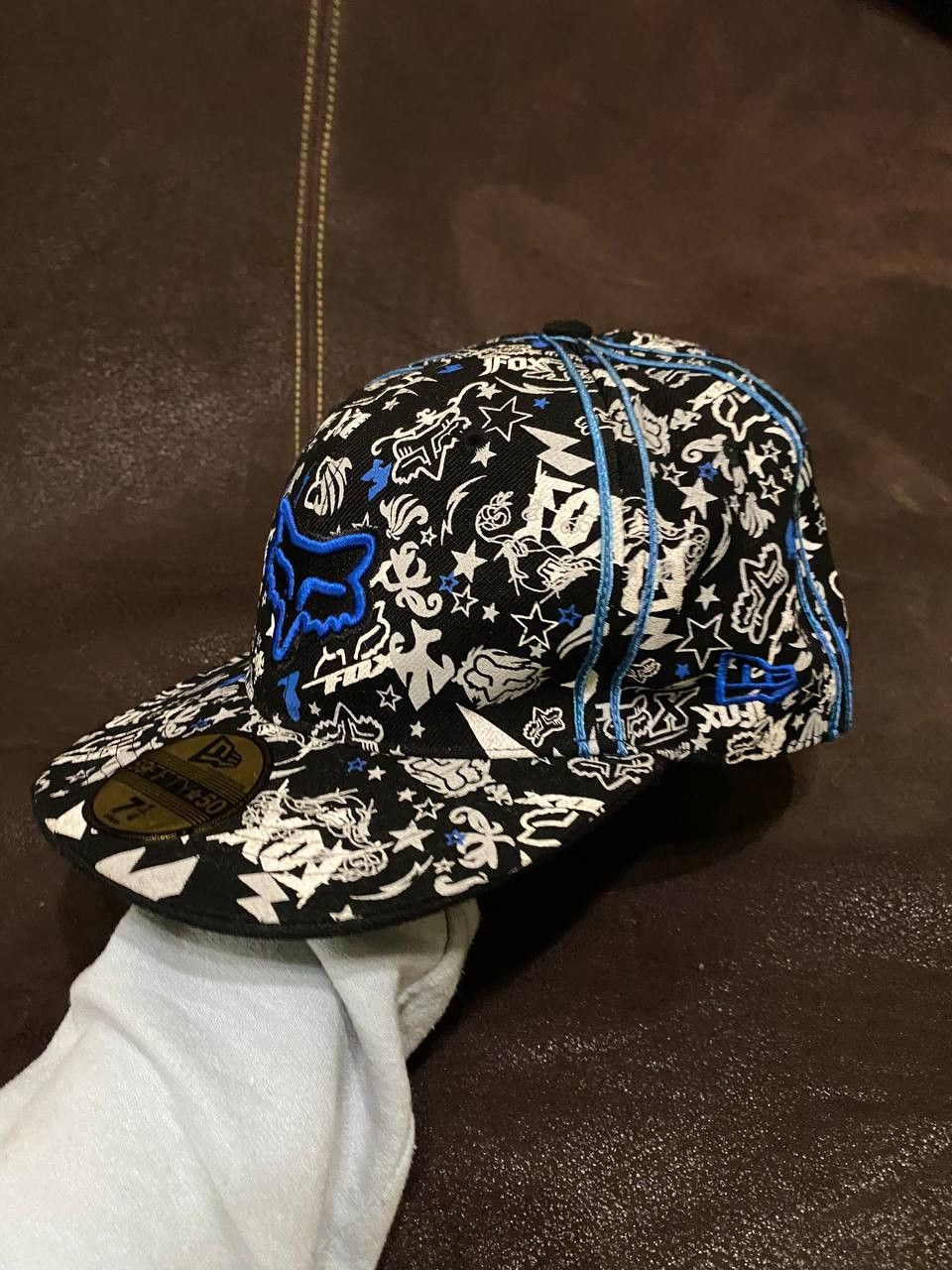 Fox Racing New Era Y2K print streetwear Hats big logo Fox Size ONE SIZE - 3 Thumbnail