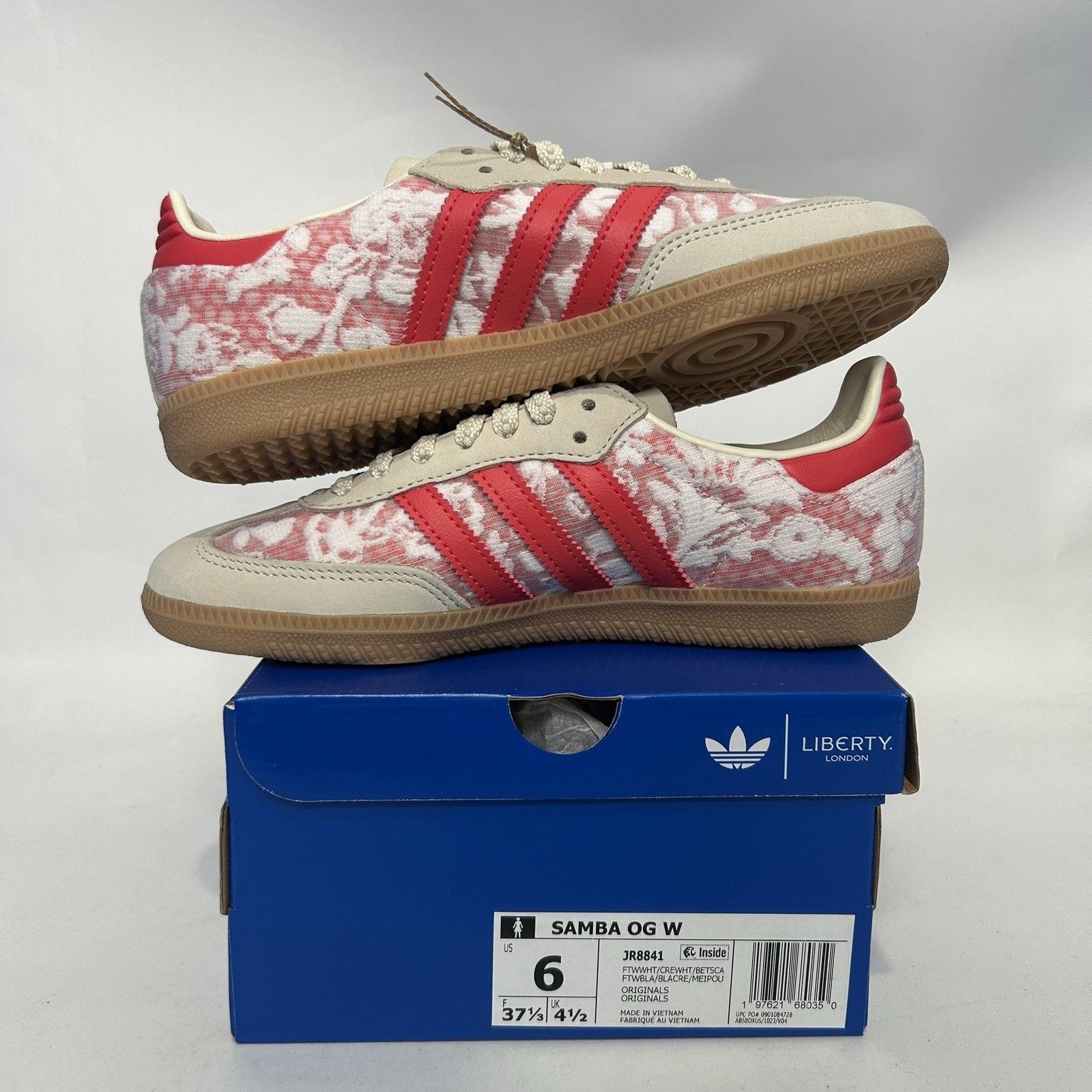 Adidas Adidas Samba OG X Liberty London - “Better Scarlet” JR8841 Size US 6 / IT 36 - 3 Thumbnail