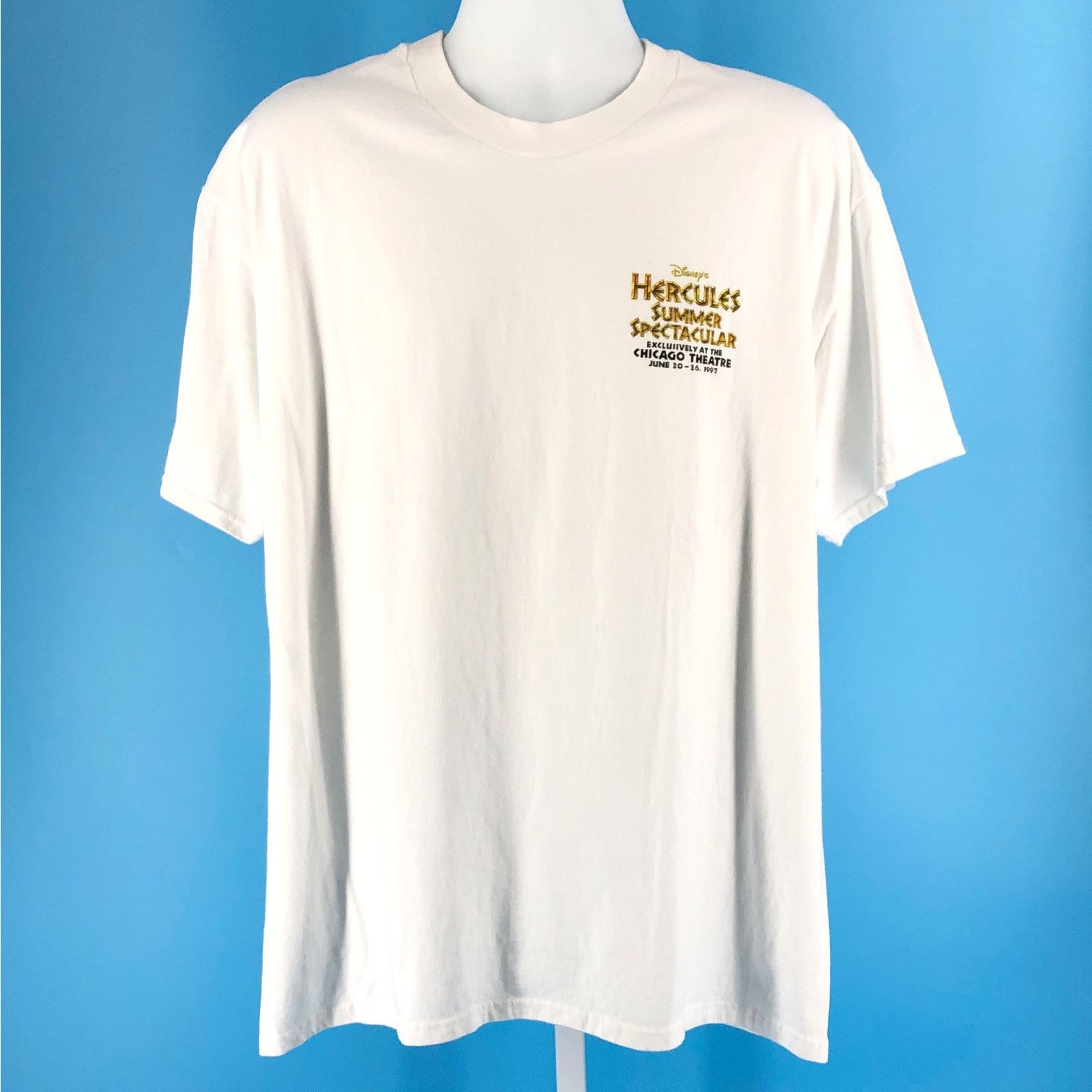 Vintage 90s Disney Hercules movie promo Chicago 1997 tshirt vintage Size US XL / EU 56 / 4 - 2 Thumbnail