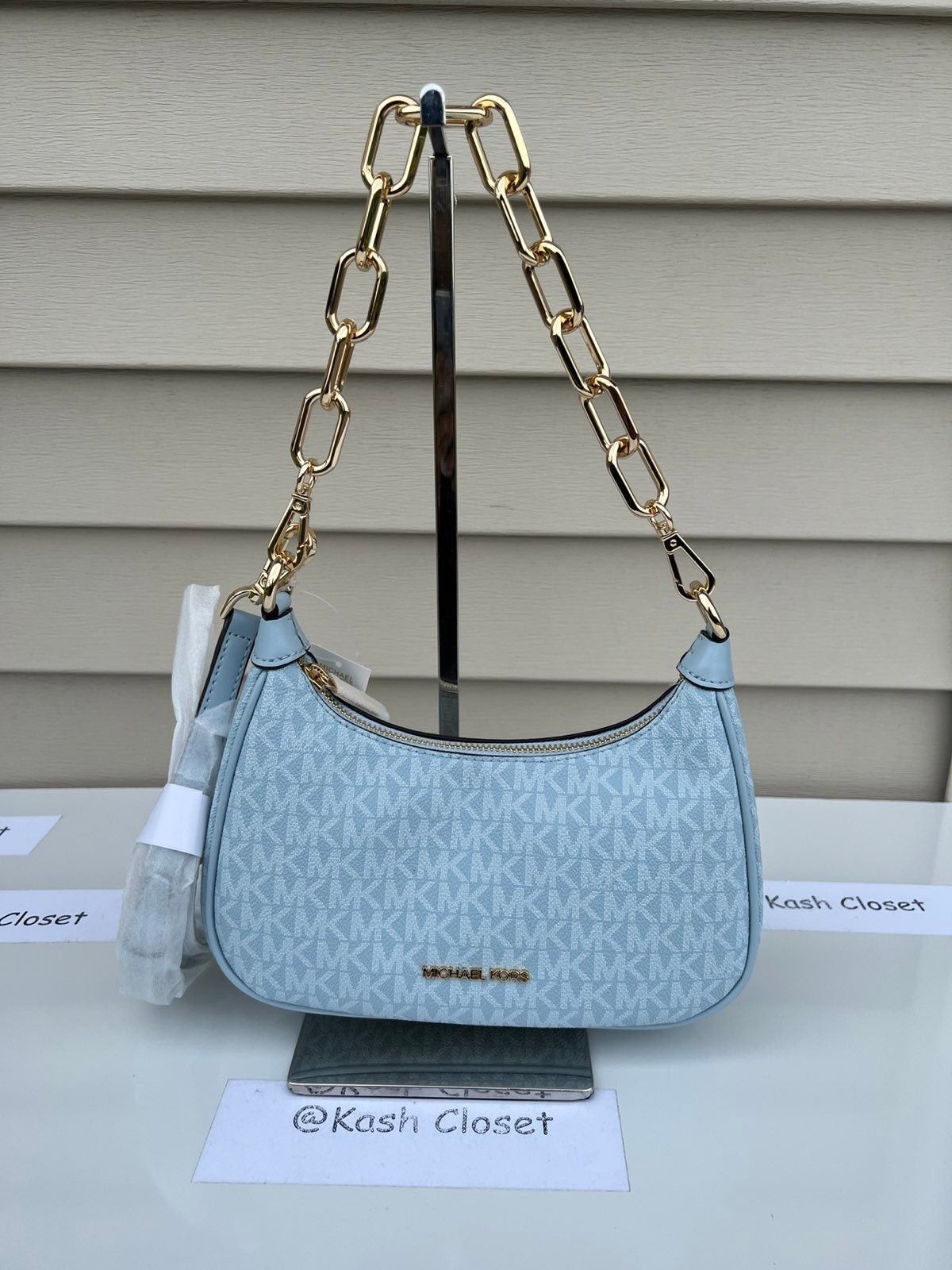 Michael Kors Cora Pochette Crossbody Shoulder Purse MK Sign
