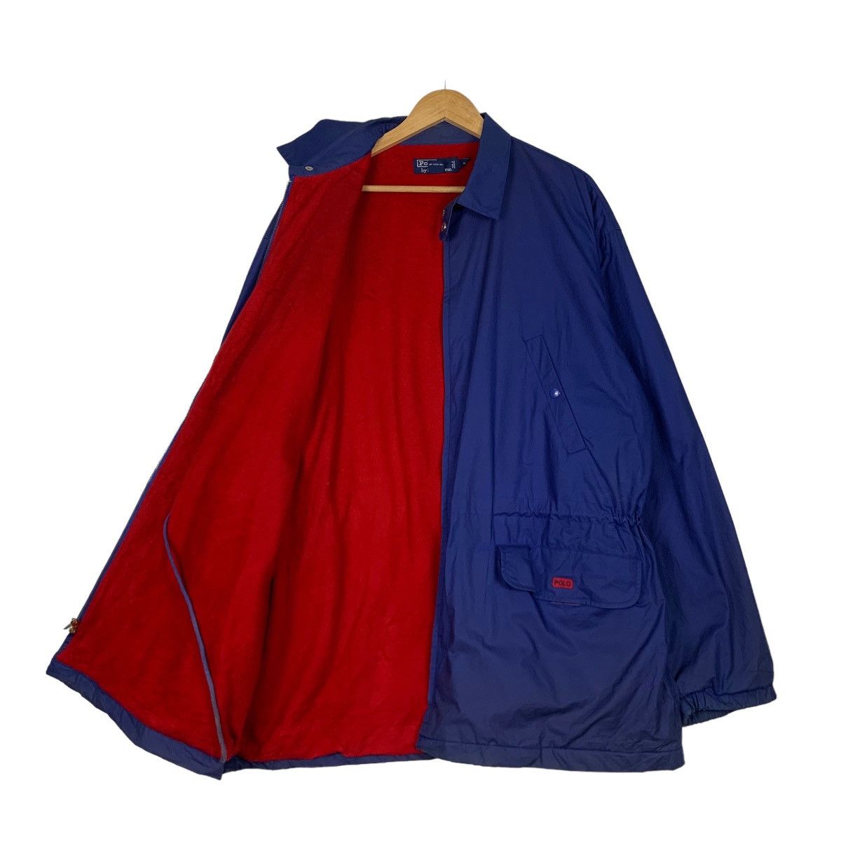 Polo Ralph Lauren POLO RALPH LAUREN Red Fleece Lined Blue Jacket #1124-C51 Size US XL / EU 56 / 4 - 9 Thumbnail