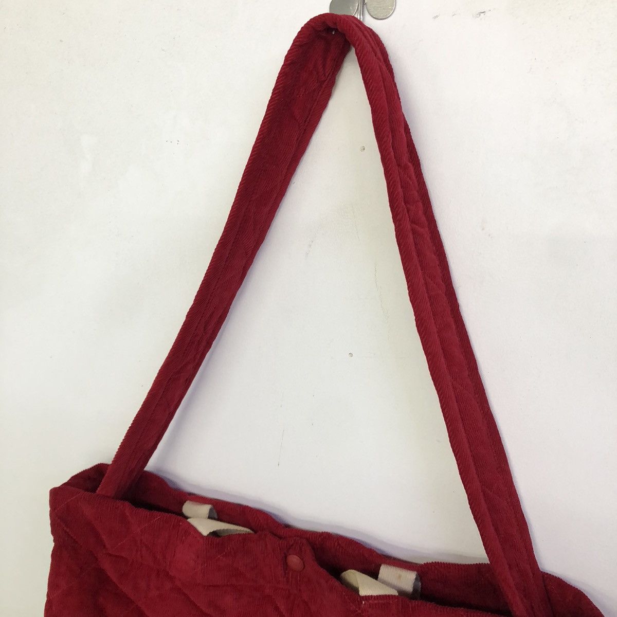 Lavenham × Vintage Vintage Lavenham Red Burgundy Cudroy Tote Travel Bag Size ONE SIZE - 10 Thumbnail