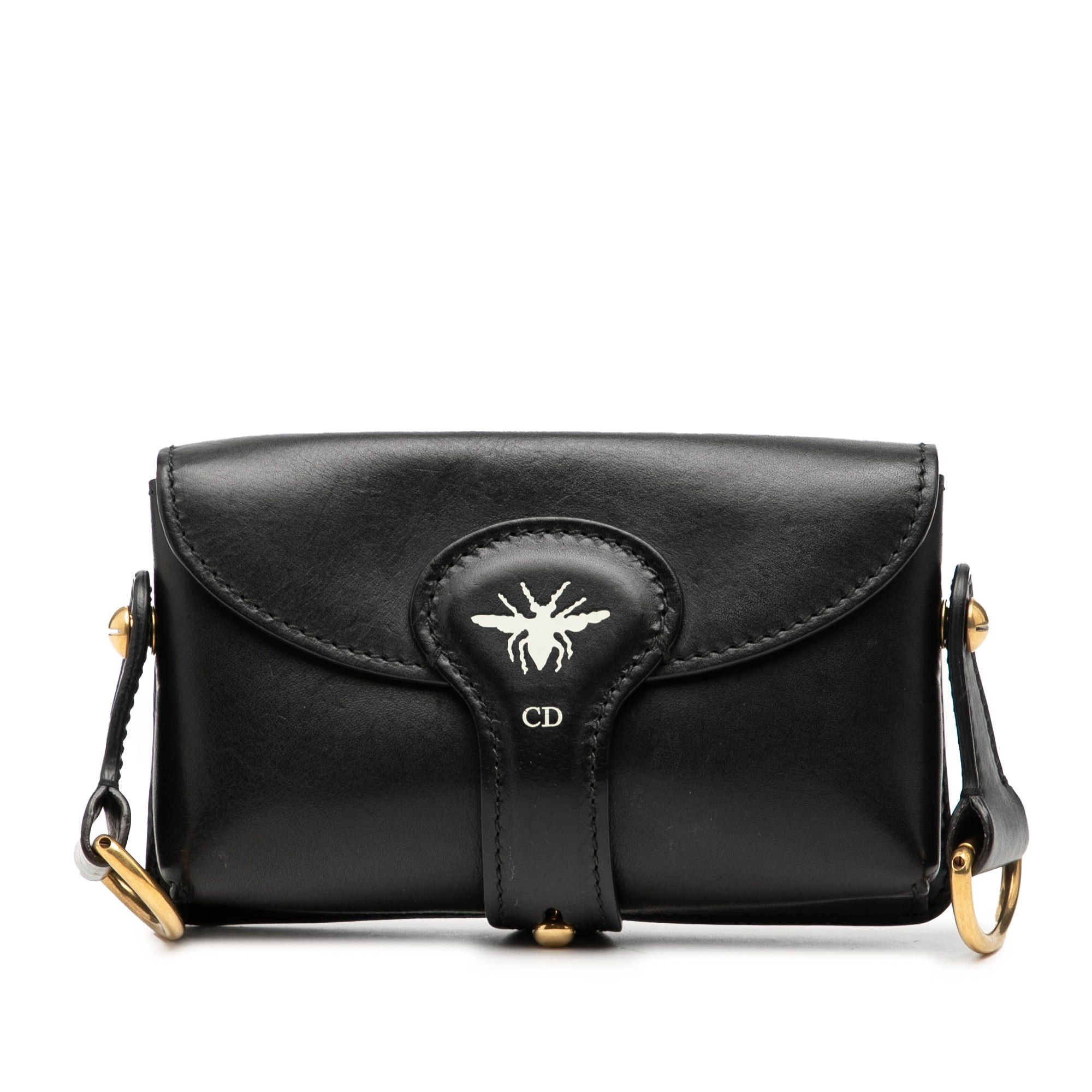Dior Mini Leather D Bee Saddle Bag Size ONE SIZE - 1 Thumbnail