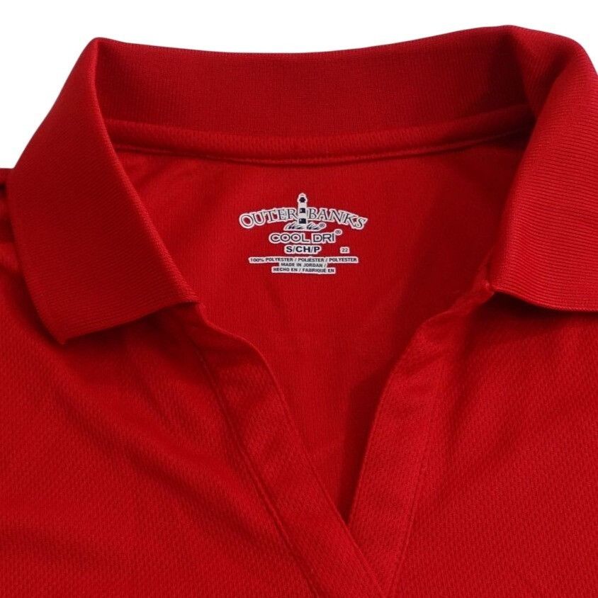 Other Outer Banks Red Cool Dri V-neck Polo Shirt Women Size S Size S / US 4 / IT 40 - 2 Thumbnail