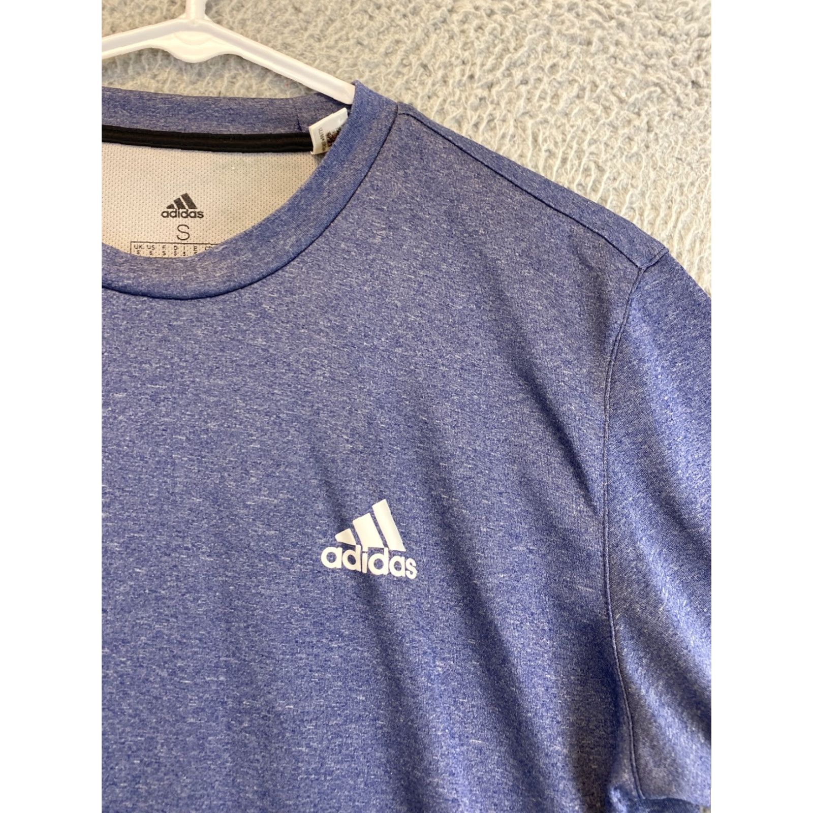 Adidas adidas Shirt Mens S Small dusty blue Short Sleeve Dri Fit T Shirt 92-22 Regular Breathable Logo Crew Neck Vintage No Size US S / EU 44-46 / 1 - 2 Thumbnail