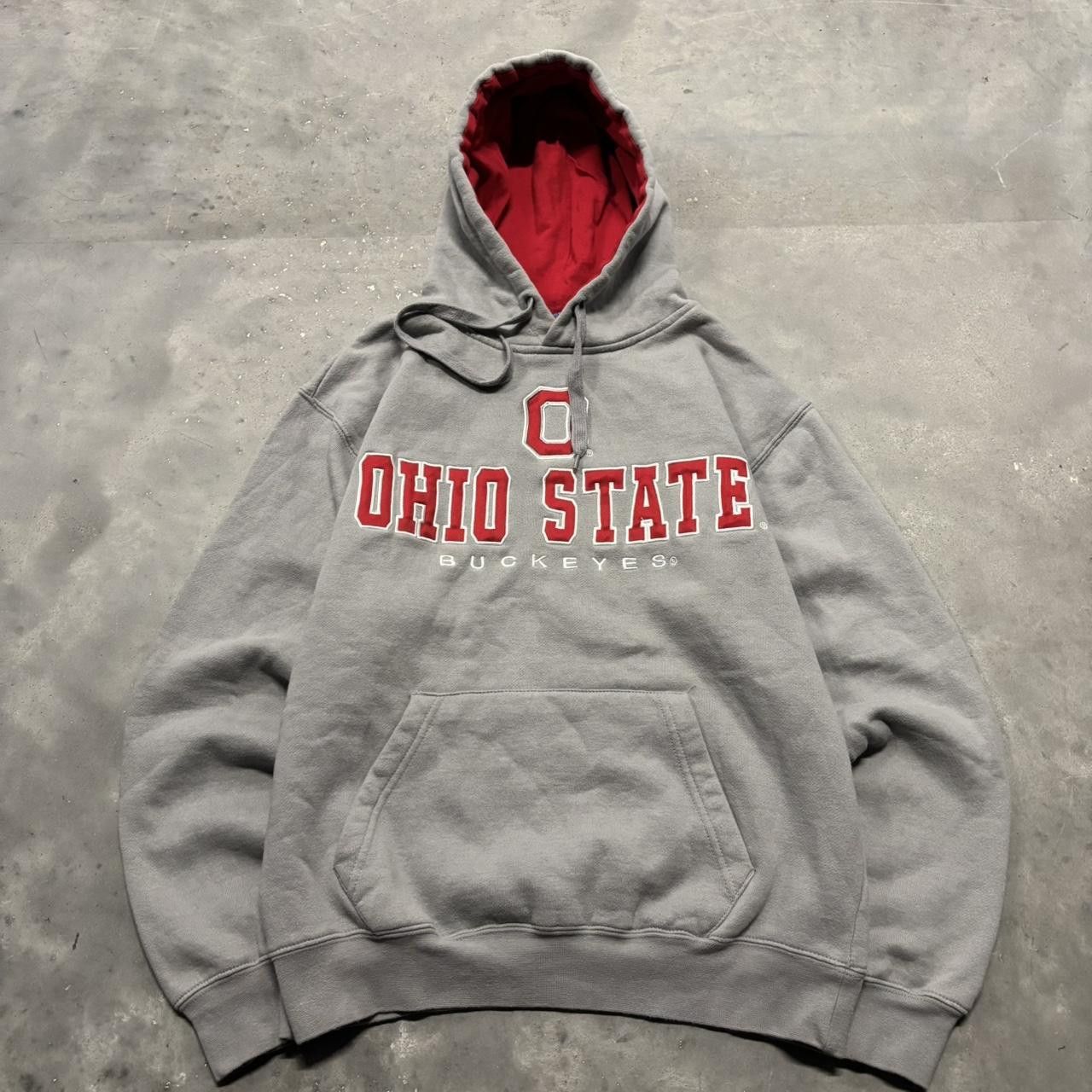 Japanese Brand × Vintage Crazy Vintage Y2K/2000s Grey Ohio State College Essential Hoodie! Size US S / EU 44-46 / 1 - 1 Thumbnail