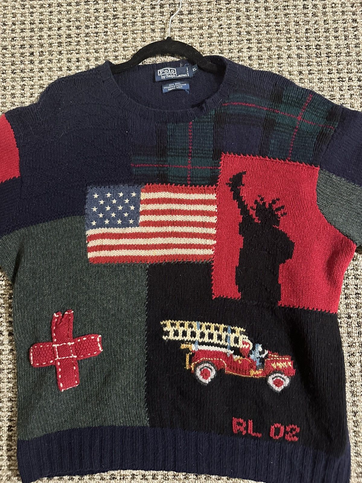 Polo Ralph Lauren Vintage 2002 9/11 Tribute Ralph Lauren Sweater Size US XL / EU 56 / 4 - 2 Thumbnail