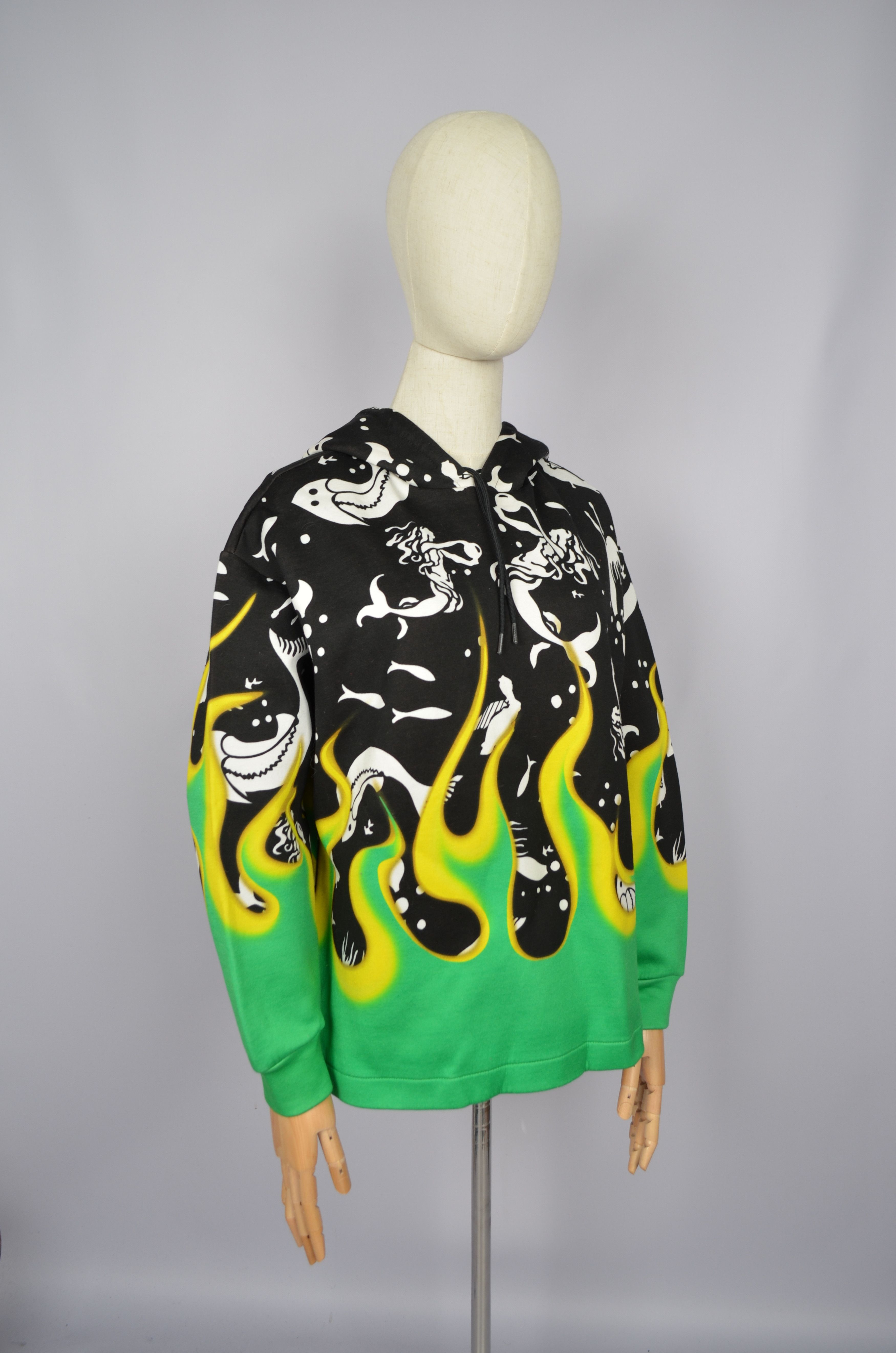 Prada PRADA Special Edition Mermaid Flames Hoodie Size S VERY RARE Size S / US 4 / IT 40 - 16 Thumbnail