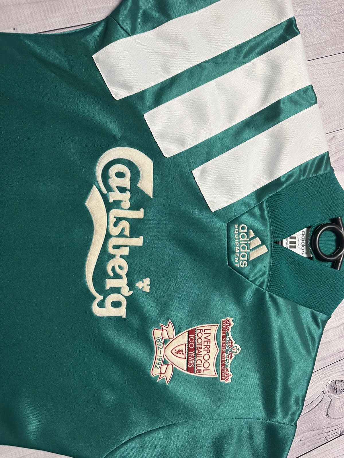 Adidas Vintage Liverpool soccer jersey adidas equipment 100 years Size US XS / EU 42 / 0 - 4 Thumbnail