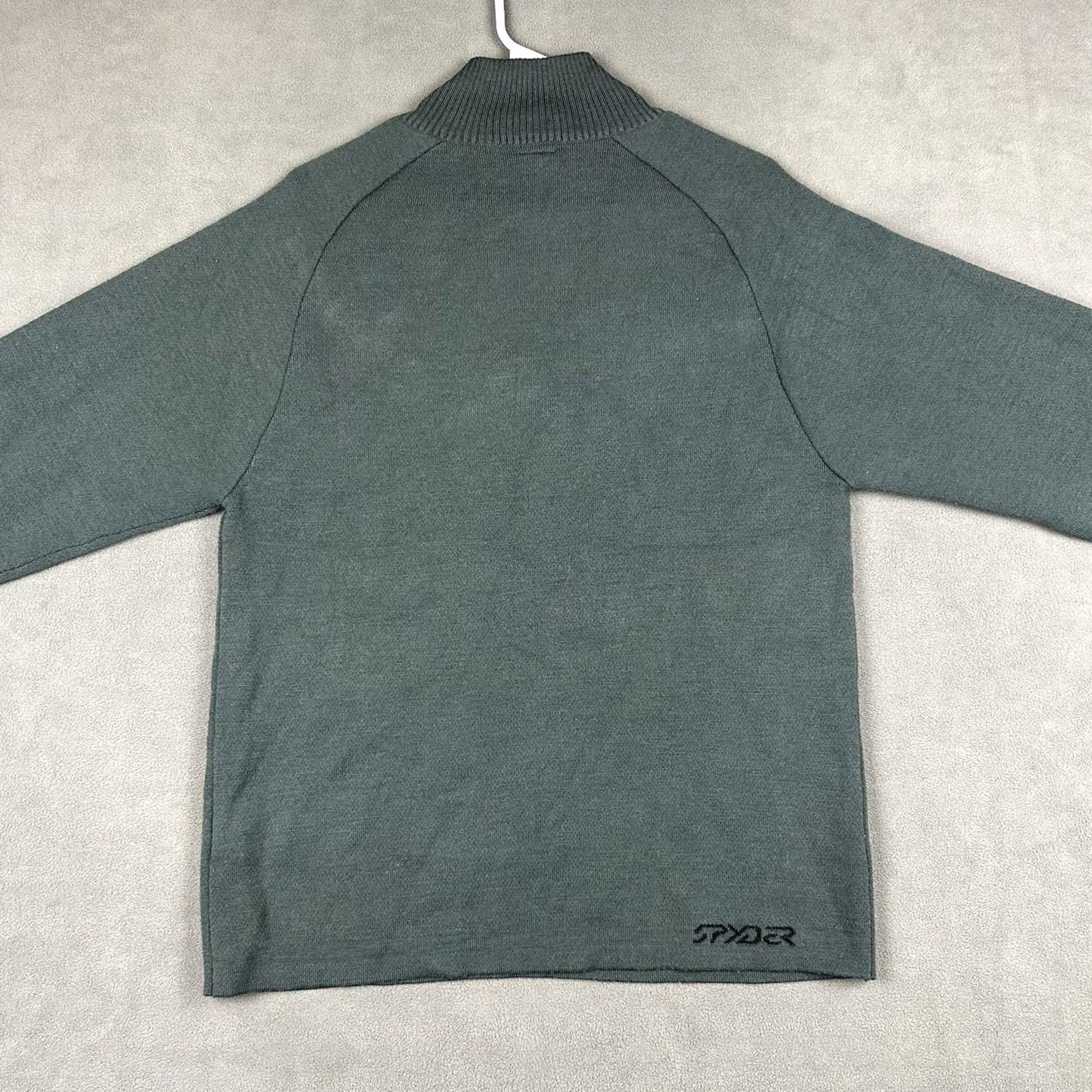 Spyder Spyder Sweater Mens Small Green Quarter Zip Wool Blend Pullover GUC Size US S / EU 44-46 / 1 - 2 Thumbnail