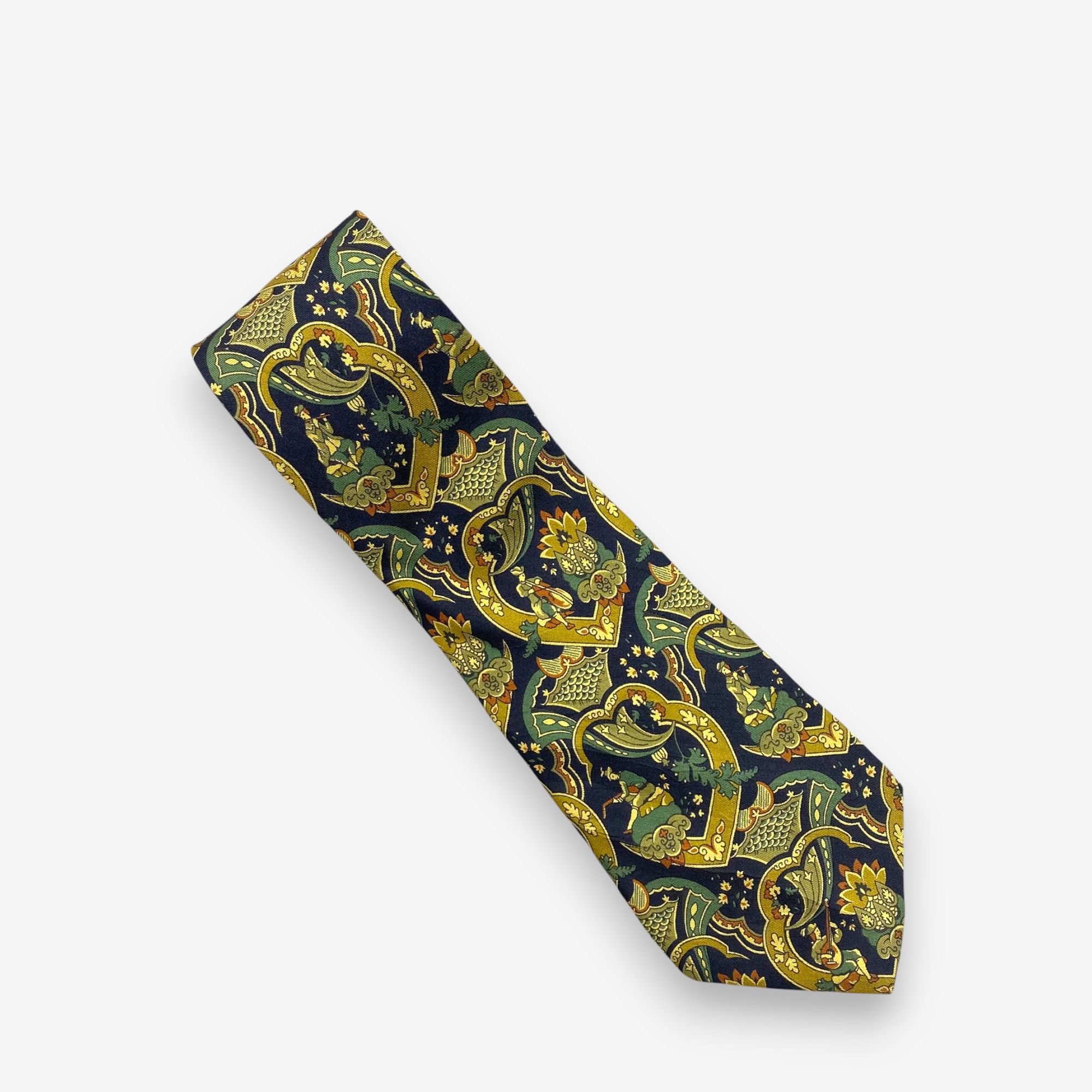 Salvatore Ferragamo Vintage Salvatore Ferragamo SILK Necktie Cravate Pure Silk Size ONE SIZE - 2 Thumbnail
