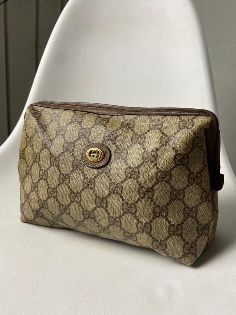 Gucci Vintage GG Supreme Gucci Canvas Pouch (201) Size ONE SIZE - 1 Thumbnail