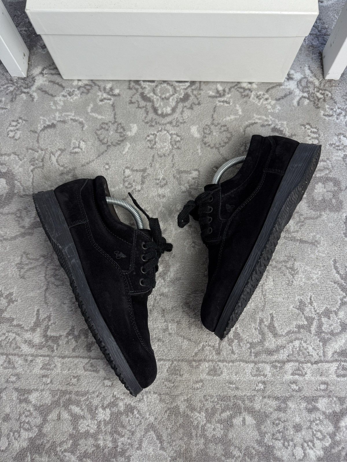 Designer × Hogan Hogan basic black suede shoes sneakers US7 designer casual Size US 7 / EU 40 - 2 Thumbnail