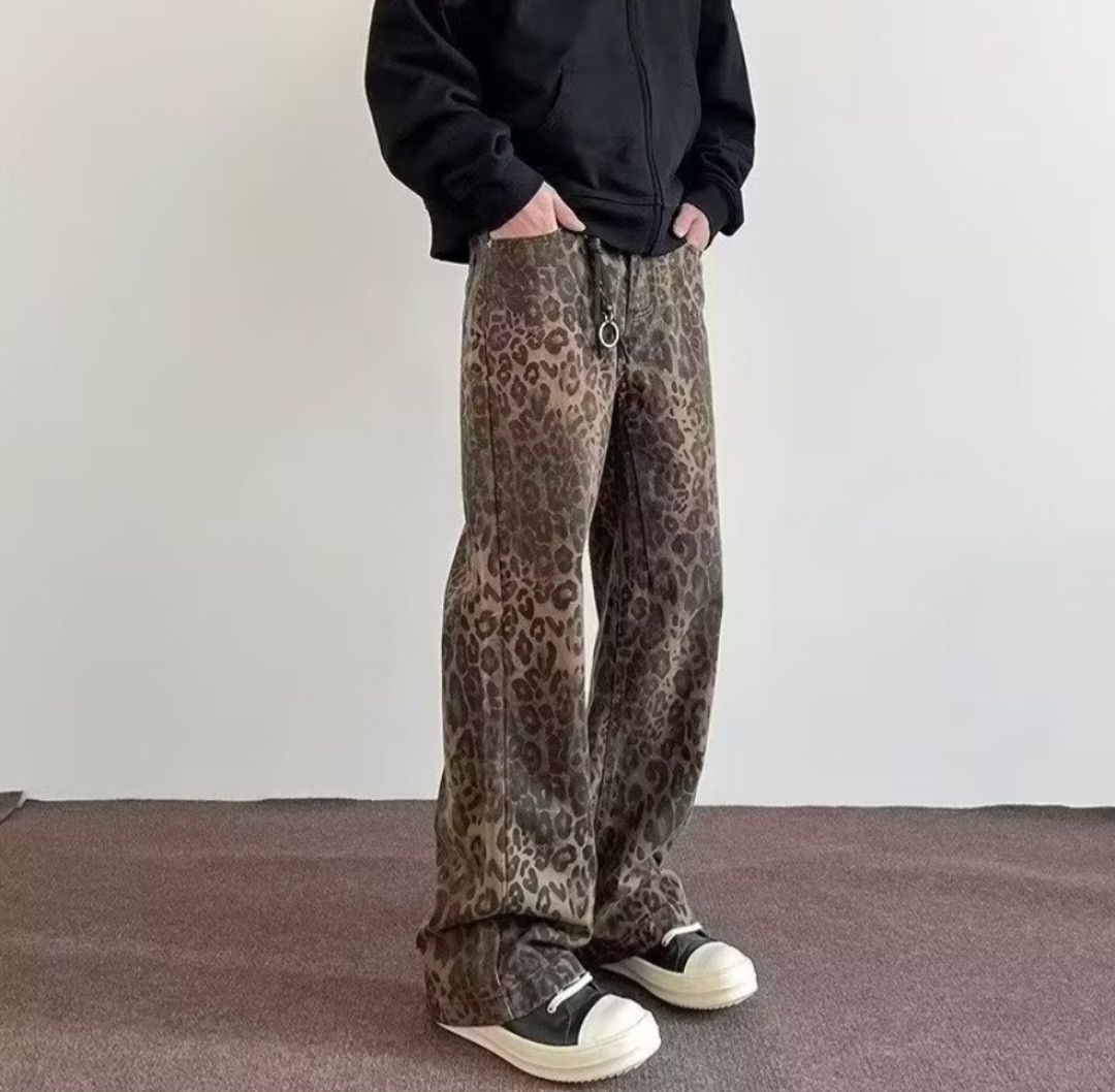 Japanese Brand 💥Leopard style streetwear outdoor pant Size US 29 - 1 Thumbnail