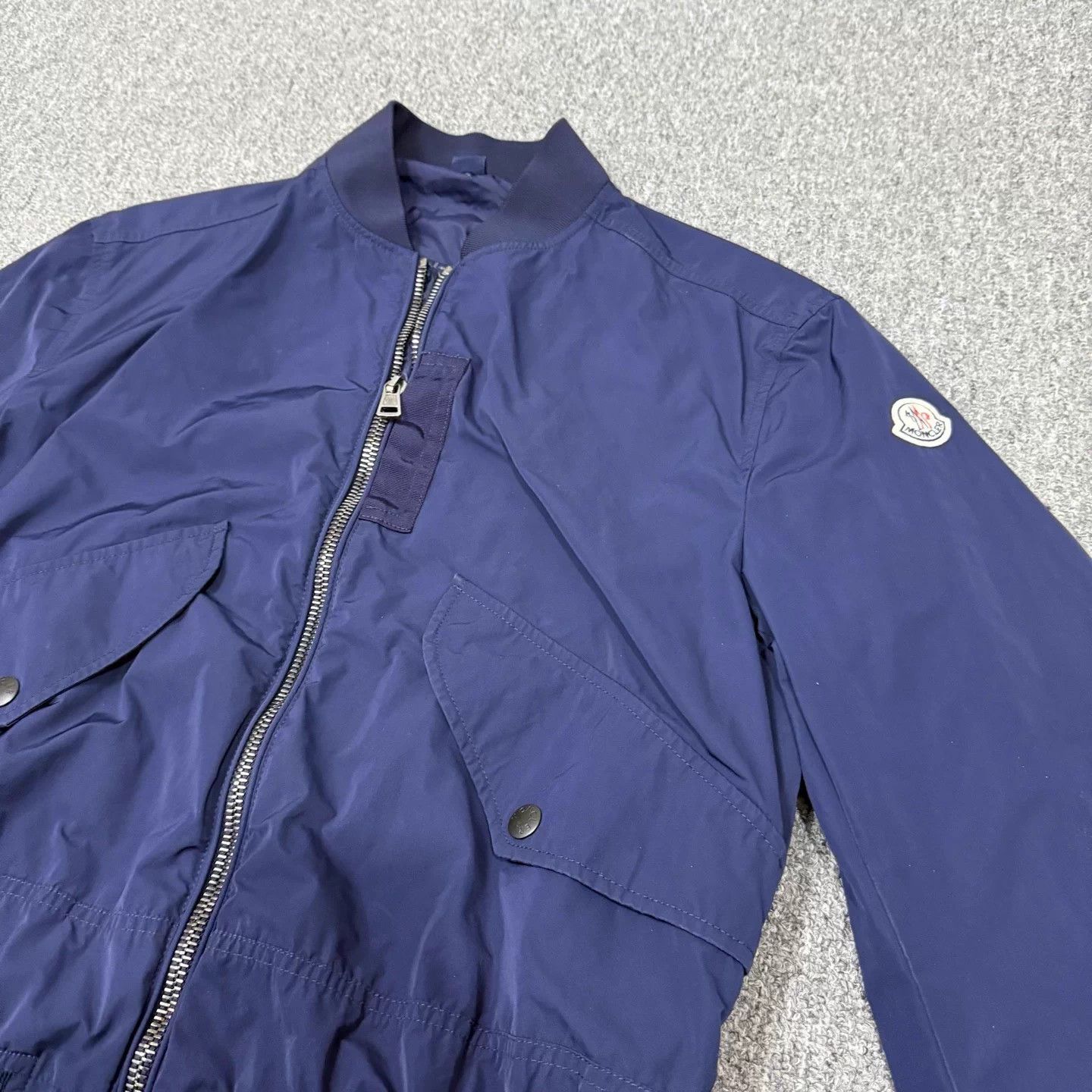 Moncler Moncler Navy Arm Logo Jacket Size 2 95 New Size US M / EU 48-50 / 2 - 3 Thumbnail