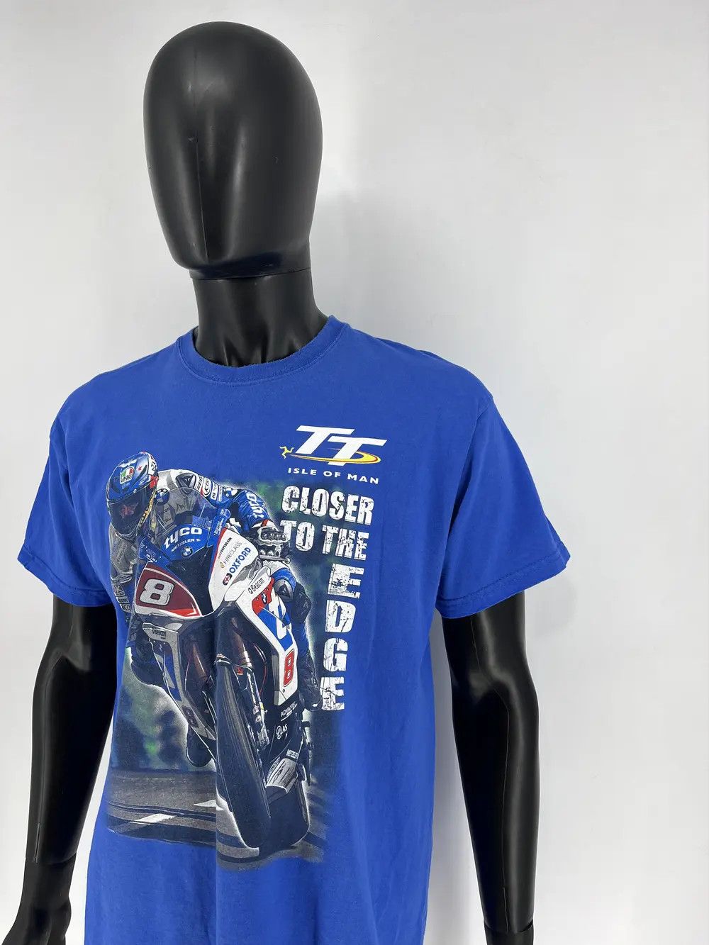 Vintage Vintage Y2K Isle of Man TT Moto Racing Tee Racer Honda Moto Size US XL / EU 56 / 4 - 12 Thumbnail