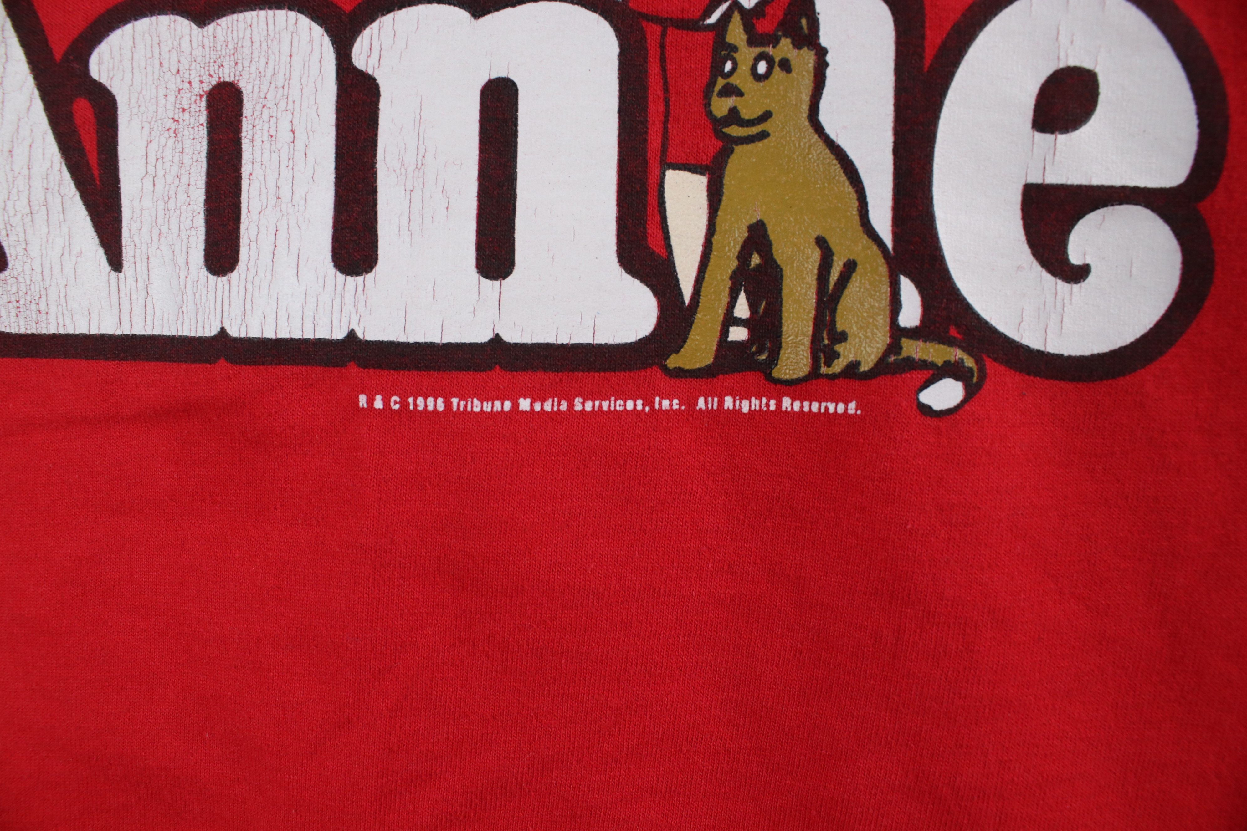 Vintage Vintage 90s Spell Out Annie Musical Play Cropped T-Shirt Red Size S / US 4 / IT 40 - 5 Thumbnail
