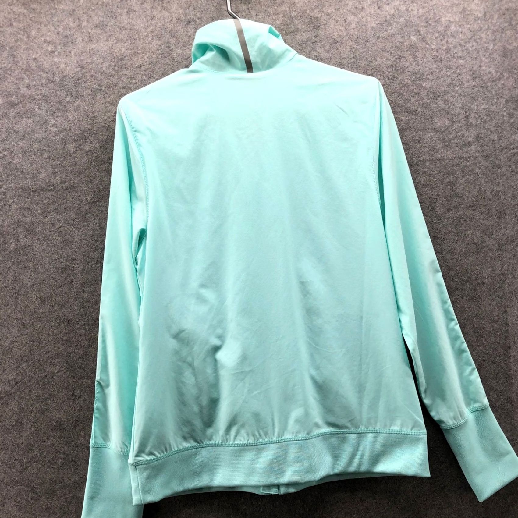 Fila Fila Lightweight Track Jacket Womens M Aqua Blue Ruched Full Zip Wind Running Size M / US 6-8 / IT 42-44 - 2 Thumbnail