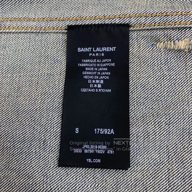 Yves Saint Laurent YSL Blue Washed Denim Jacket S. Size US S / EU 44-46 / 1 - 6 Thumbnail