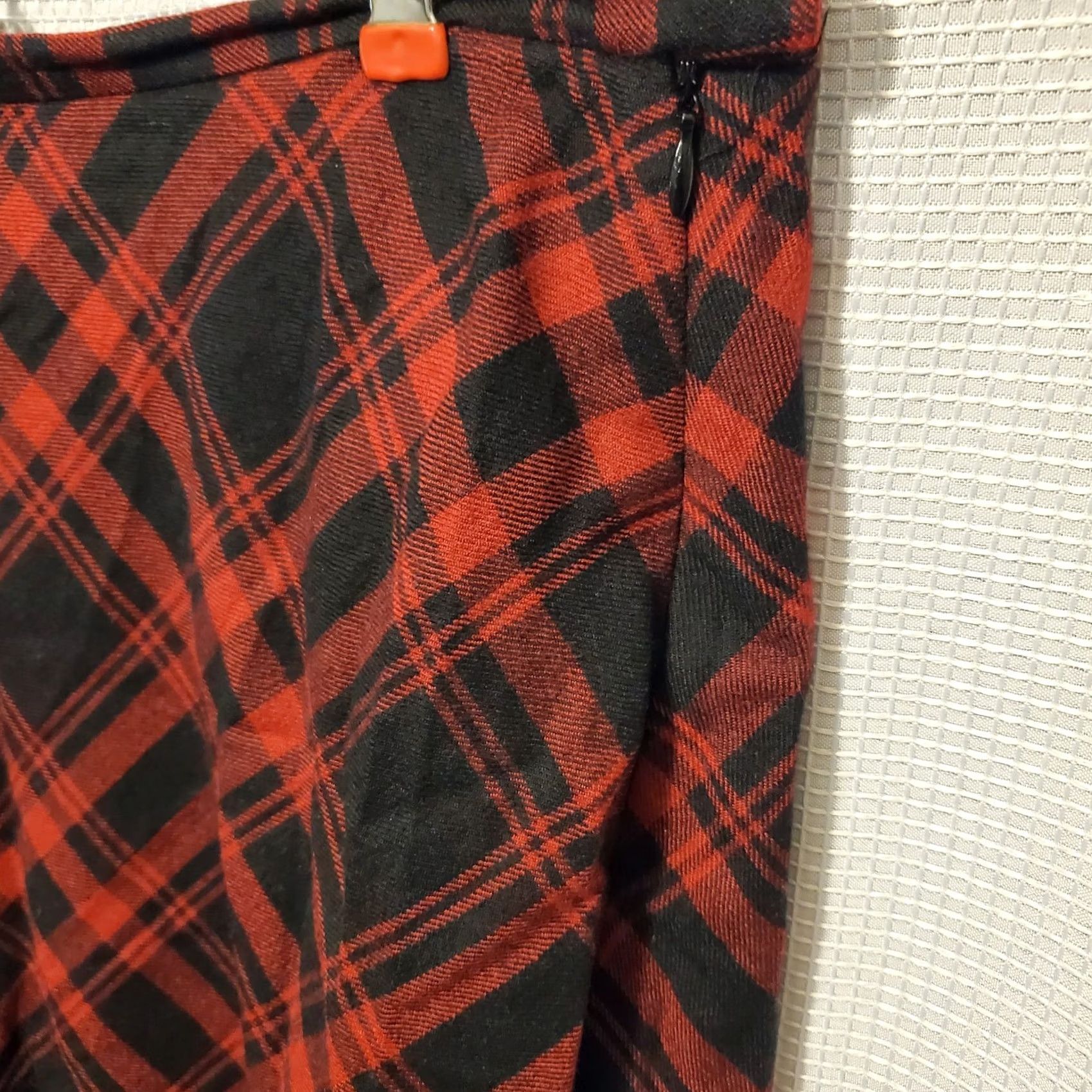 Charter Club VINTAGE Charter Club Skirt 12P Petite Wool Plaid Maxi Red Black Holiday A-Line Womens Skirt Christmas 90s Festive Size 34" / US 12 / IT 48 - 3 Thumbnail