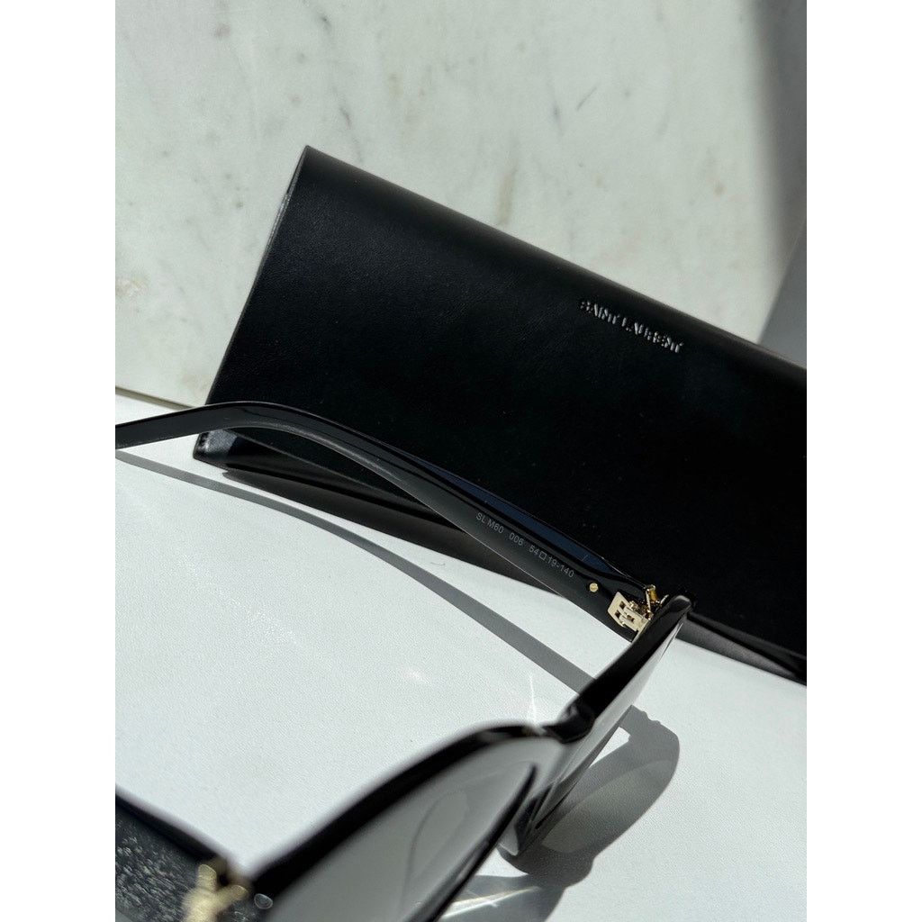 Saint Laurent Paris NEW Saint Laurent SL M60 Black Cat Eye Sunglasses Size ONE SIZE - 8 Thumbnail