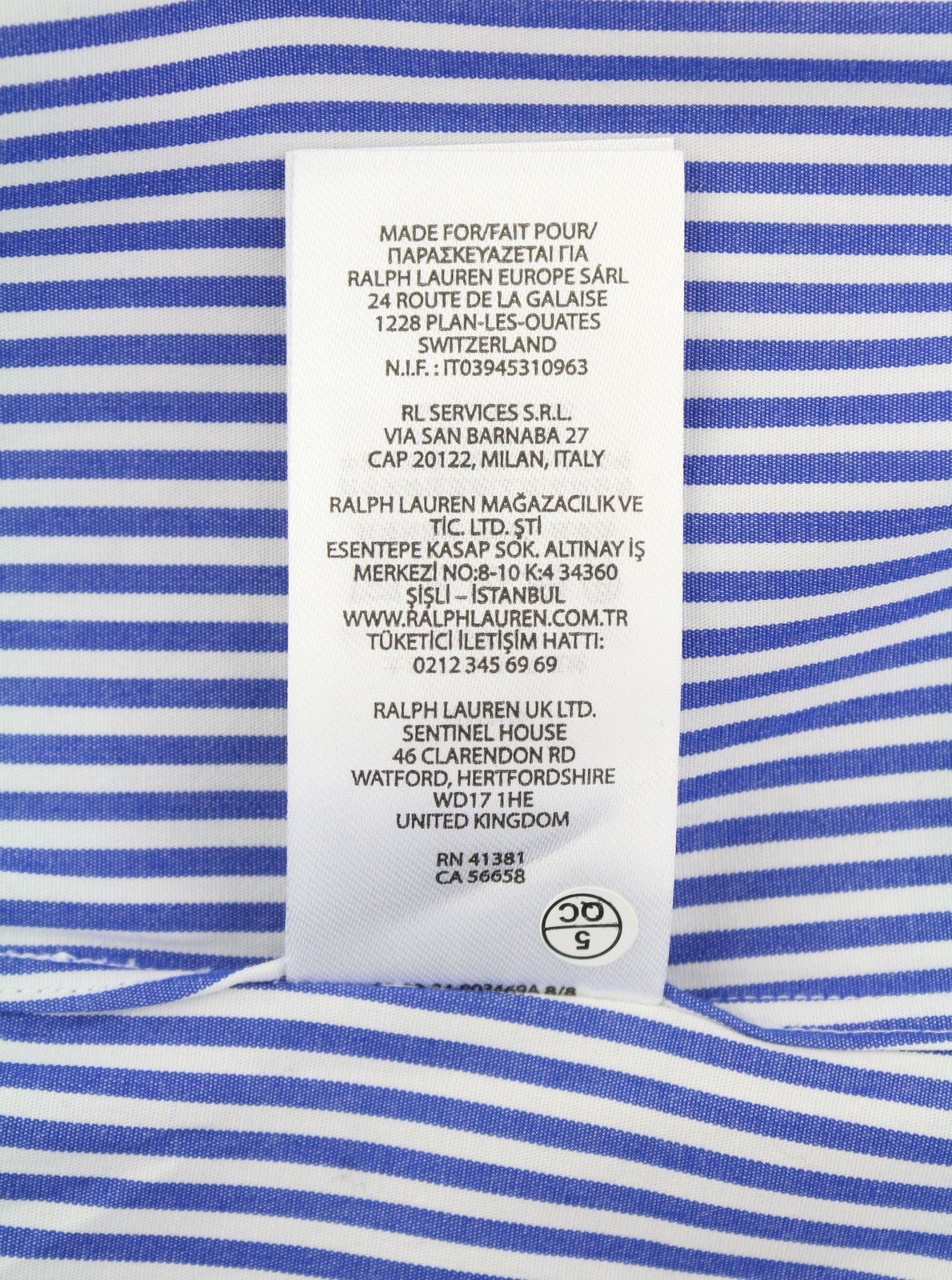 Ralph Lauren CORE REPLEN S Stretch Custom Fit Striped Button Down 87015 Size US S / EU 44-46 / 1 - 10 Thumbnail