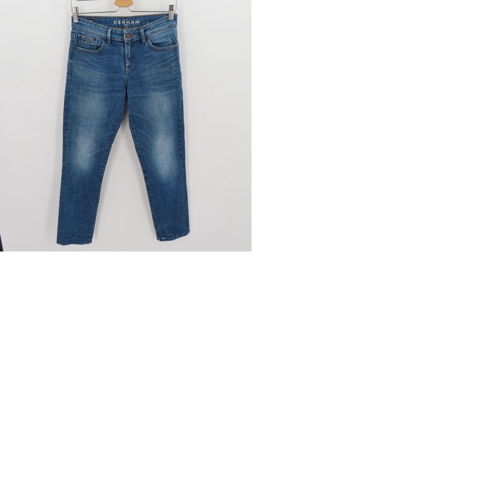 DENHAM Denham Womens 24W 28L Monroe Girlfriend Tapered Fit Medium Wash Blue Denim Jeans Size 42" / US 20 - 9 Thumbnail
