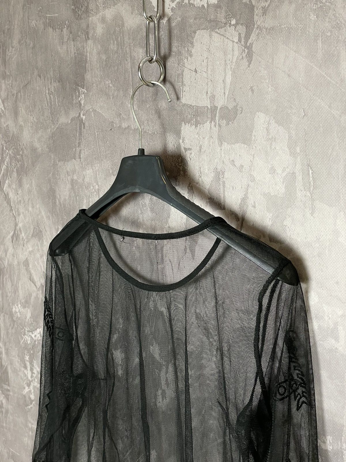 Vintage vintage y2k Fang Tribal Goth Mesh Sheer Long-Sleeve womens m Size ONE SIZE - 11 Thumbnail
