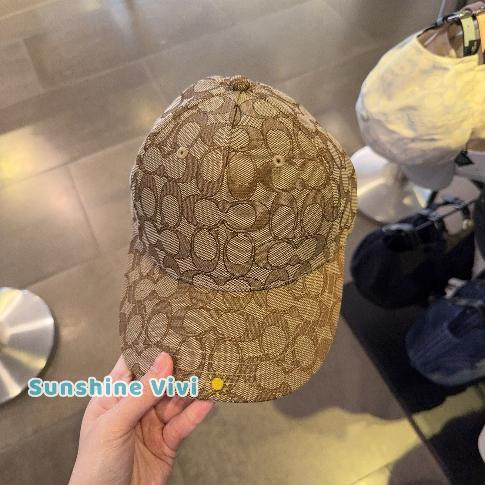 Coach NWT Coach Signature Jacquard Baseball Hat CW766 Khaik M/L Size ONE SIZE - 1 Thumbnail