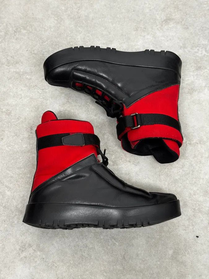Prada 2000s Prada Black & Red Leather High Boots Size US 8 / IT 38 - 2 Thumbnail