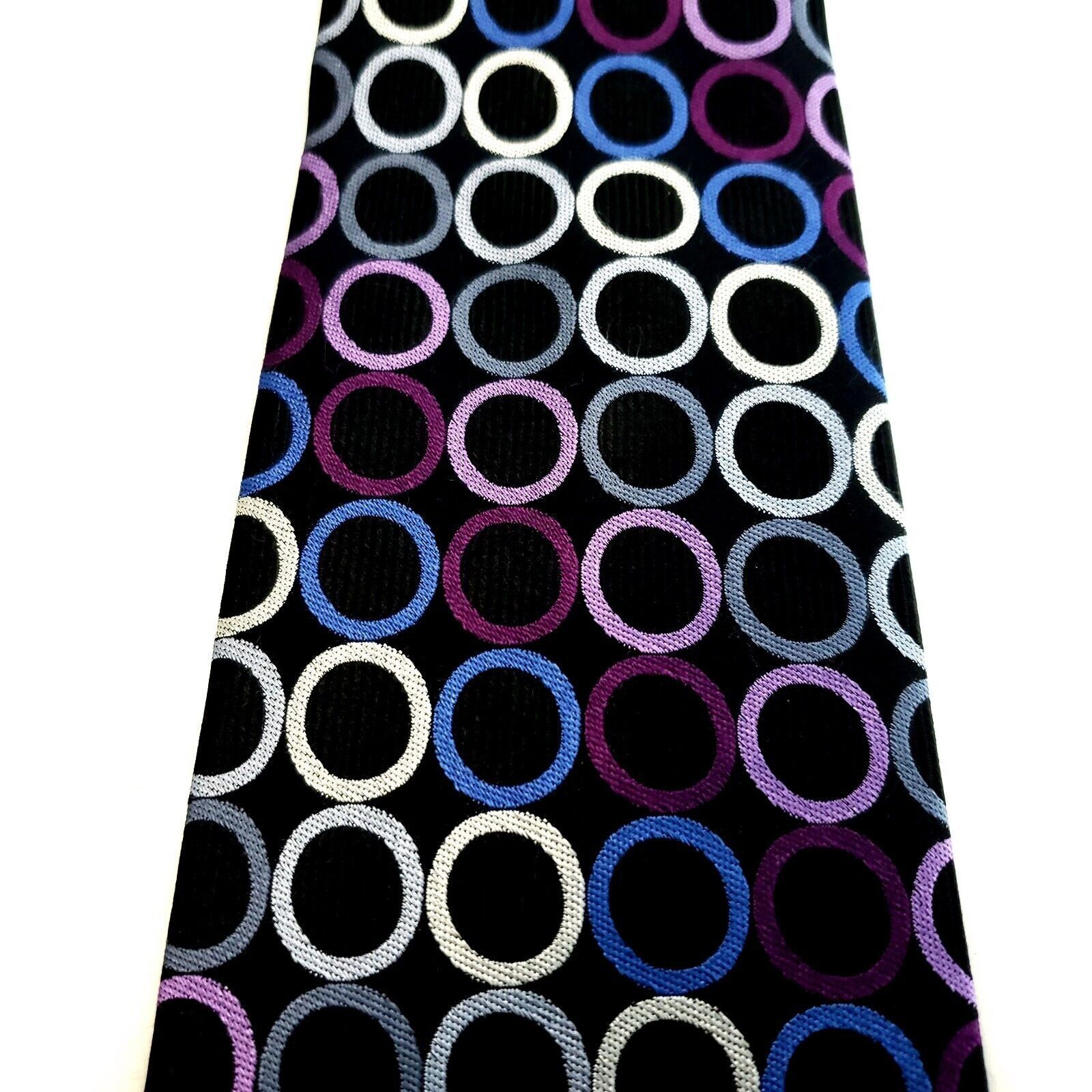 Michael Kors Michael Kors Black Purple Gray Polka Dot Geometric Woven Lon Size ONE SIZE - 3 Thumbnail