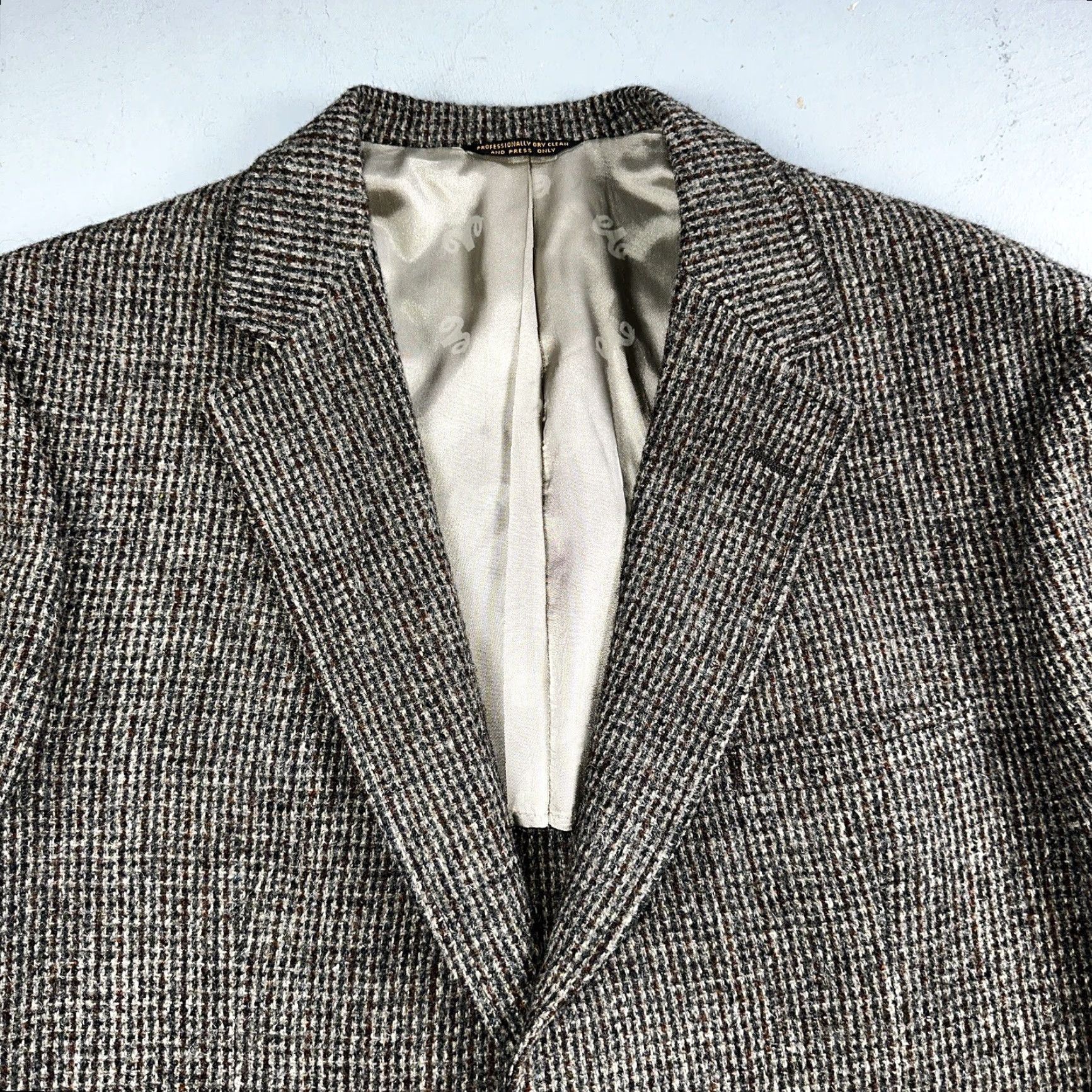 Jim Thompson VINTAGE Norm Thompson Jacket Blazer 42 Brown Tweed 80s Harris Herringbone Wool Secretary/Geek Mens Size 42R - 2 Thumbnail