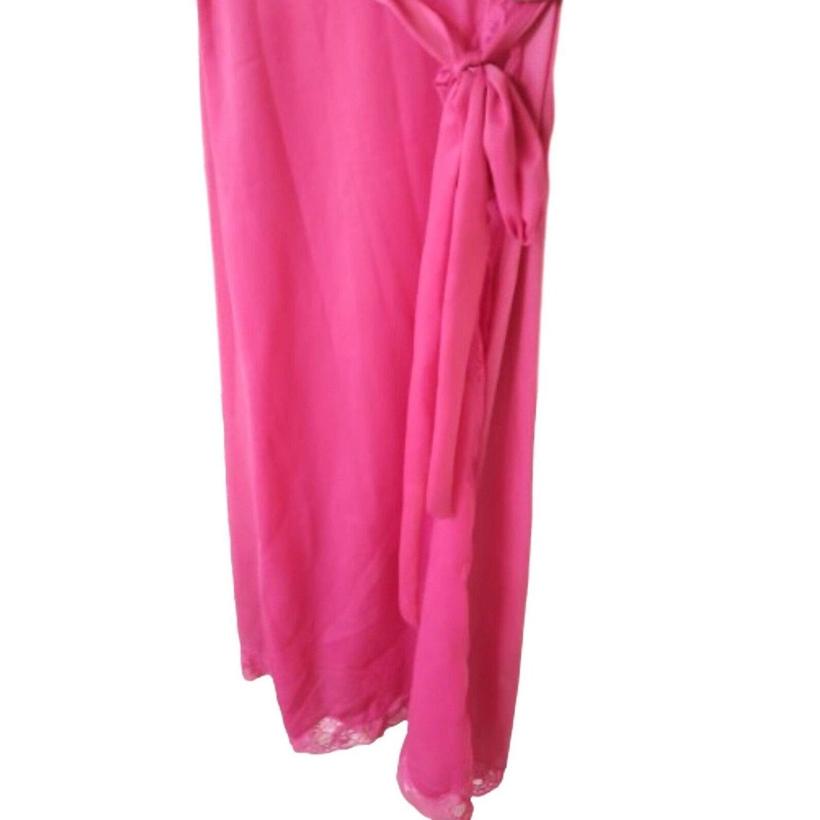 The Unbranded Brand Pink lace trim maxi nightgown L Size L / US 10 / IT 46 - 5 Thumbnail