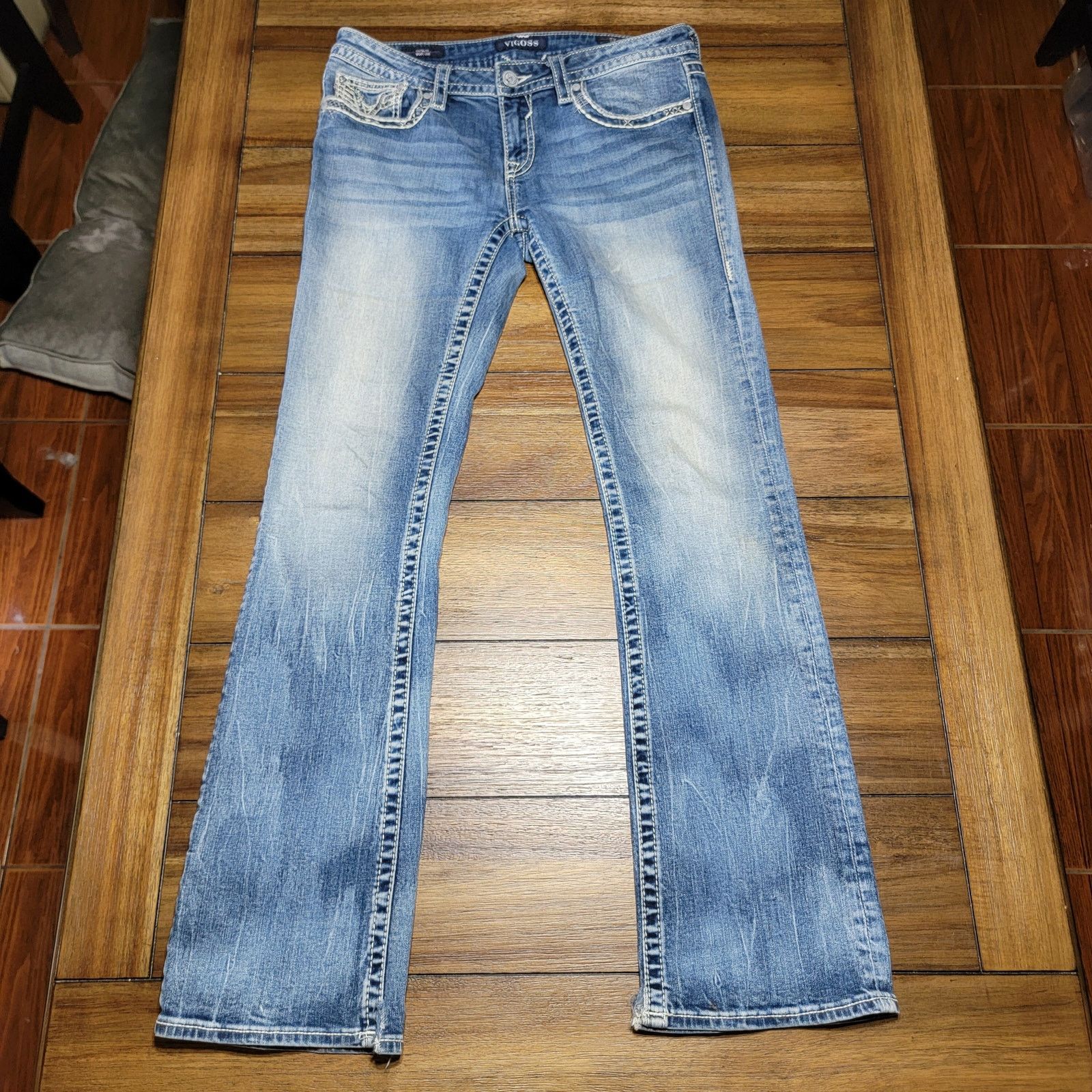 Other Vigoss Classic Boot Cut w/ Bling Back Pockets - Size W29 L33 Size 29" - 1 Thumbnail