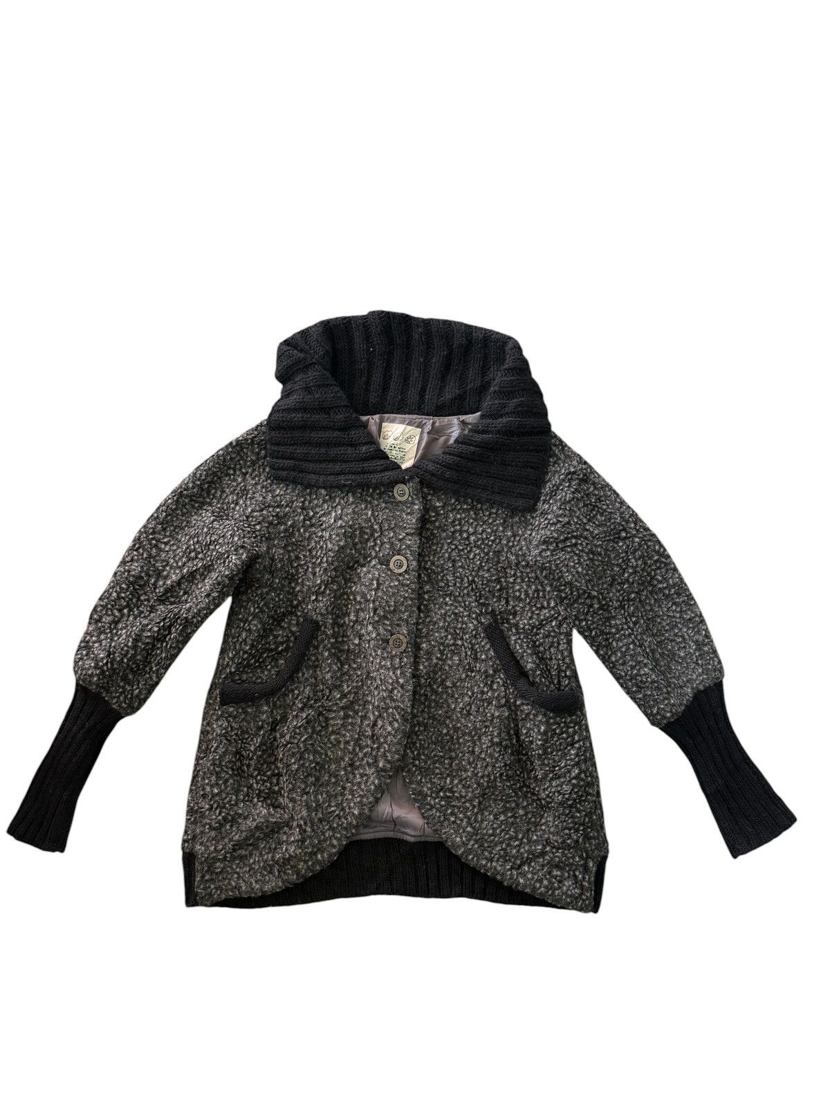 Japanese Brand Japan Brand io Comme io Shawl Collar Cardigan Jacket Size M / US 6-8 / IT 42-44 - 2 Thumbnail