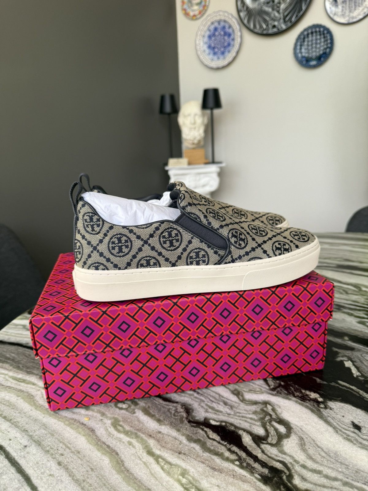 Tory Burch Monogram slip on sneaker Tory Burch Size US 8 / IT 38 - 3 Thumbnail