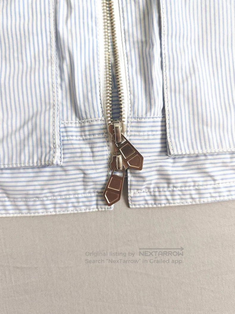 Hermes Hermes Men's jacket, light blue striped, 45% cotton + 55% Size US M / EU 48-50 / 2 - 7 Thumbnail